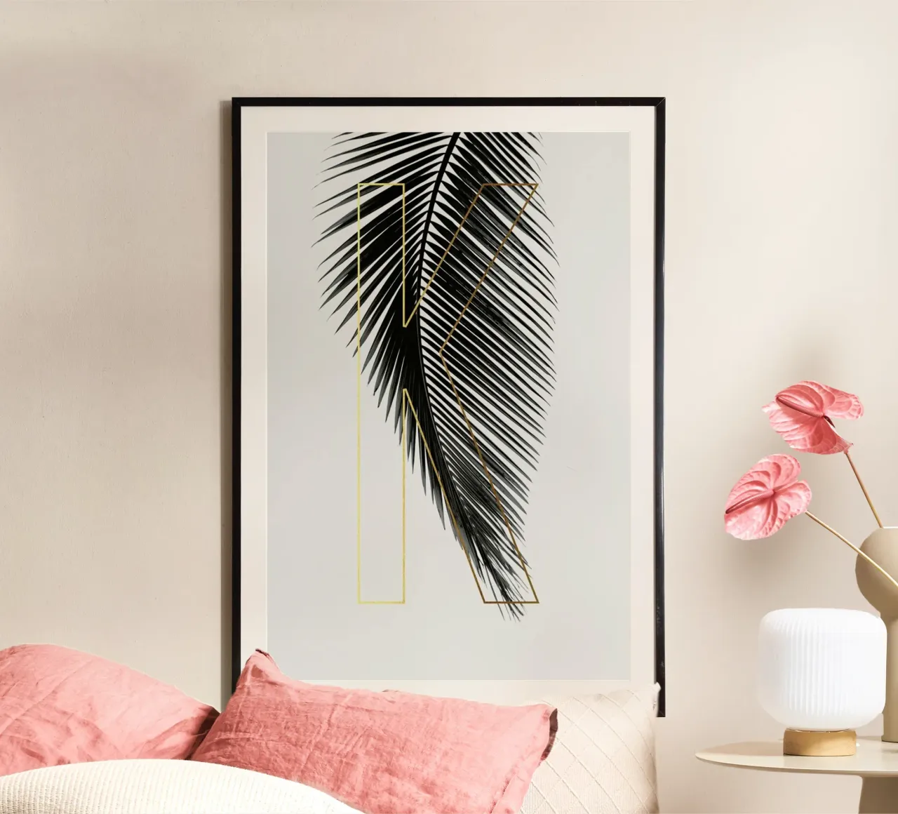 ABC Plants - K poster con telaio in legno da typealive