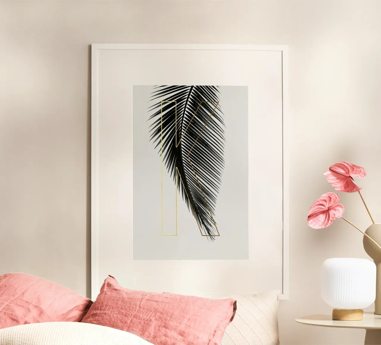 ABC Plants - K poster con telaio in legno da typealive
