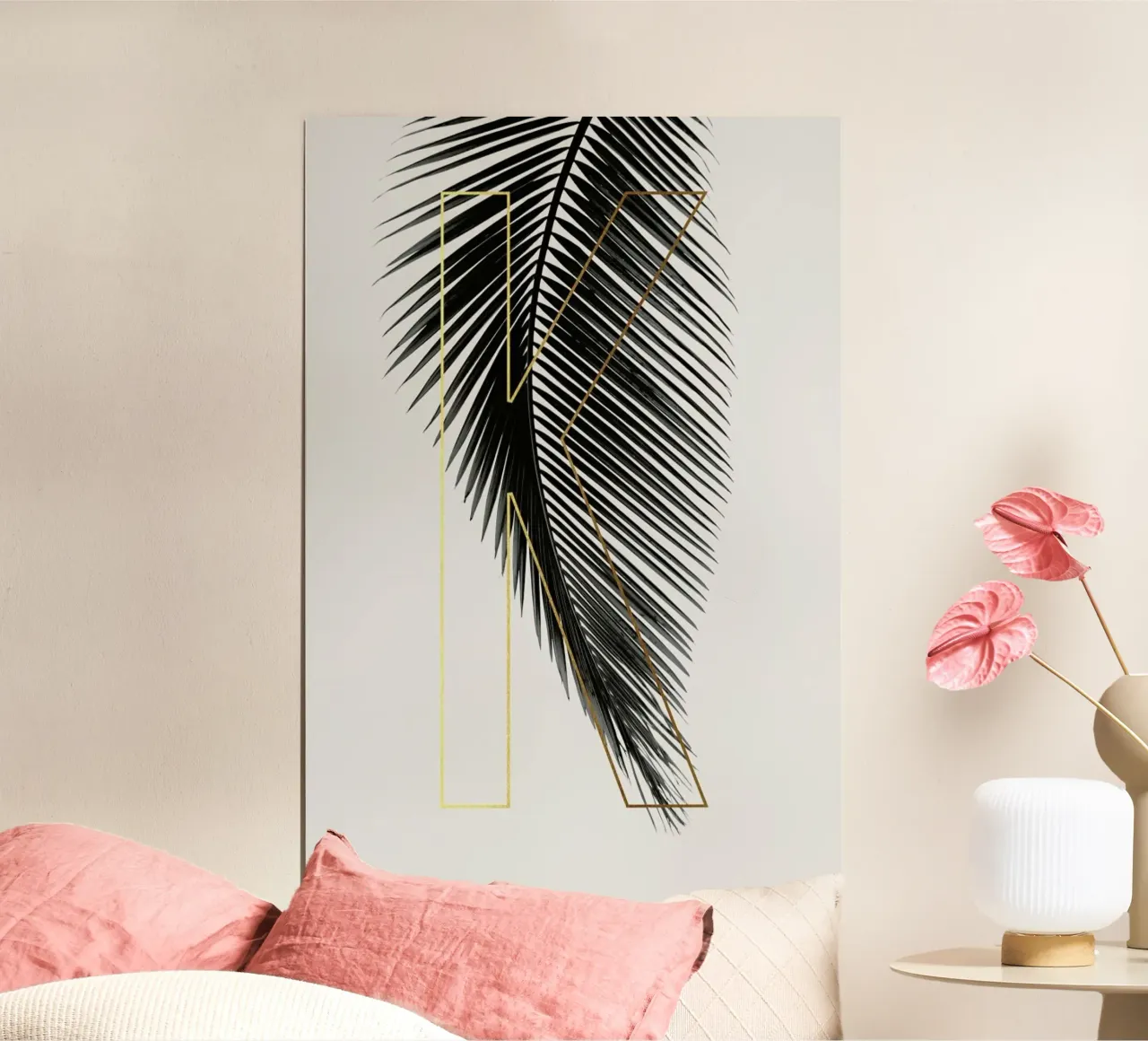 ABC Plants - K poster con telaio in legno da typealive
