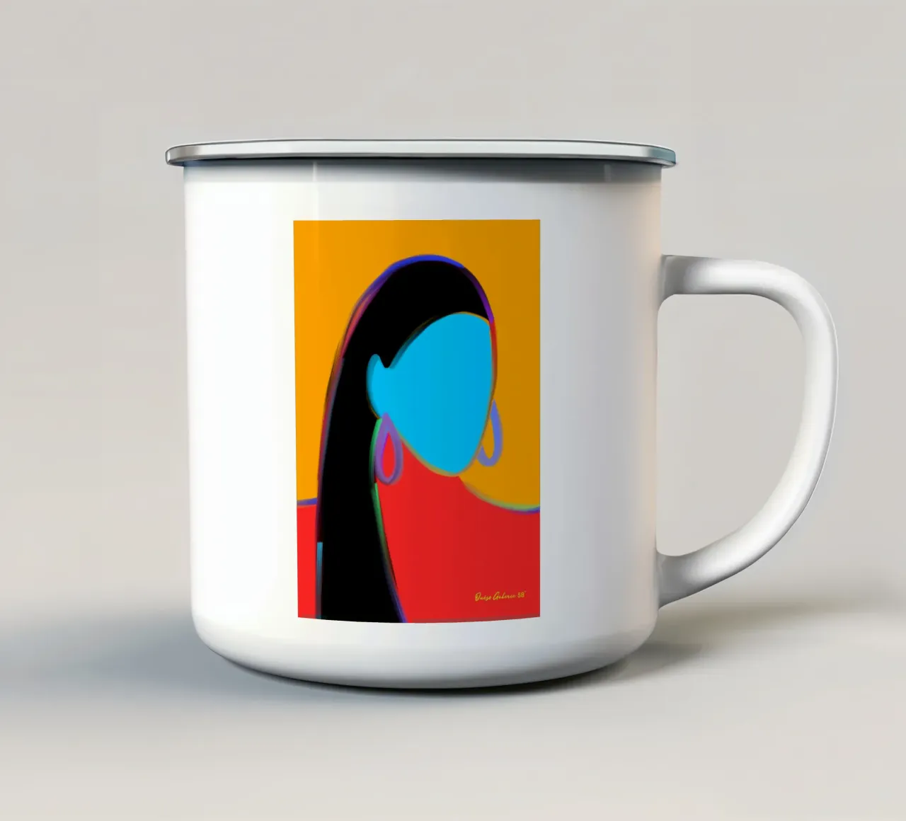 Wistful Glow tazza in smalto da Mike Leymi