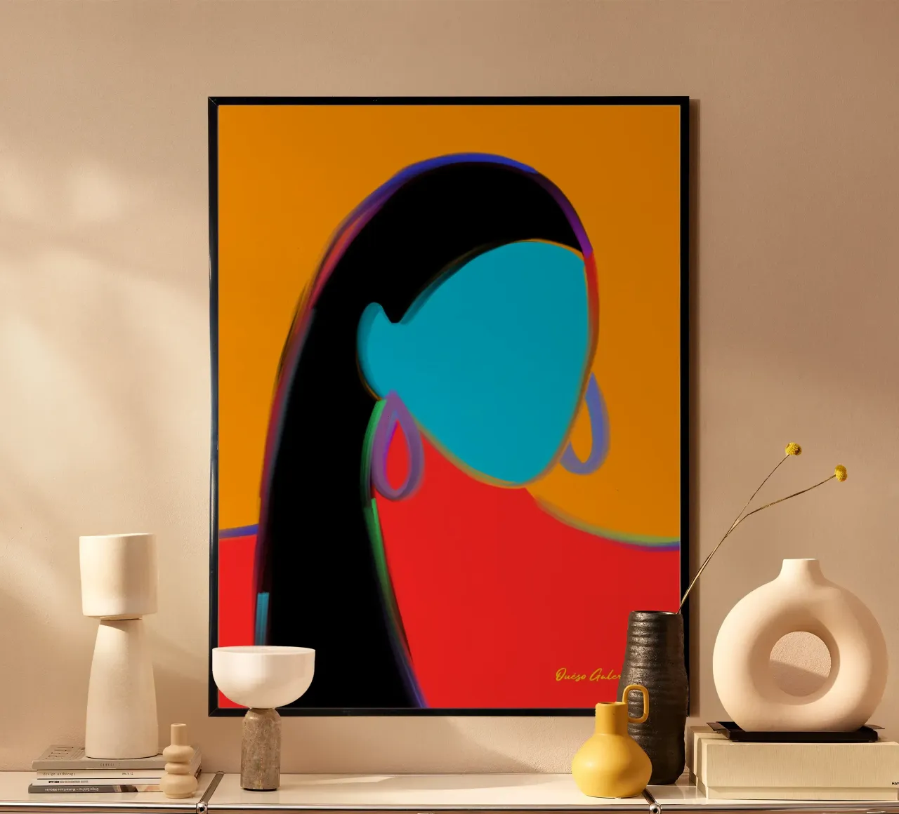 Wistful Glow poster con telaio in alluminio da Mike Leymi
