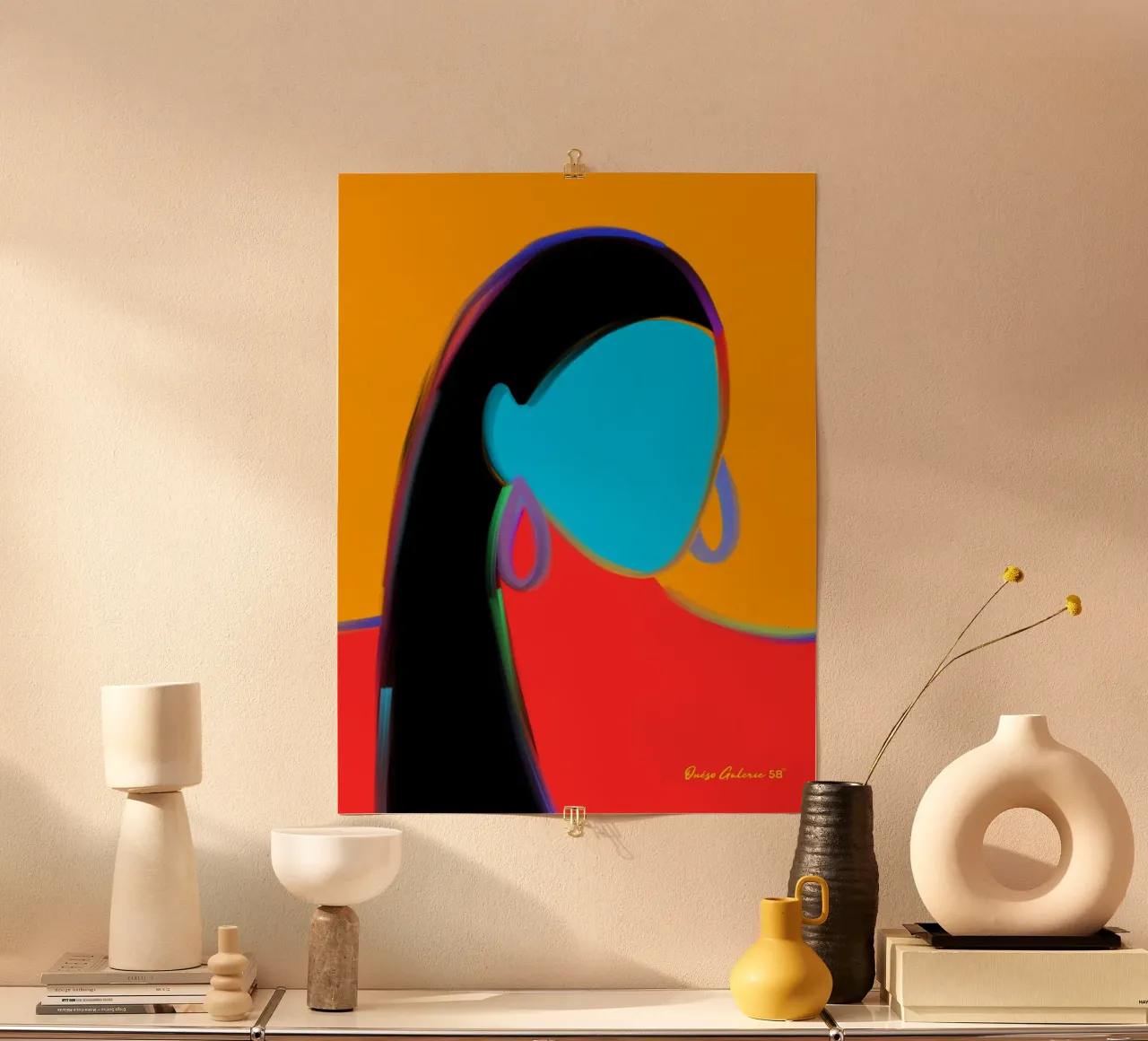 Wistful Glow poster con telaio in alluminio da Mike Leymi
