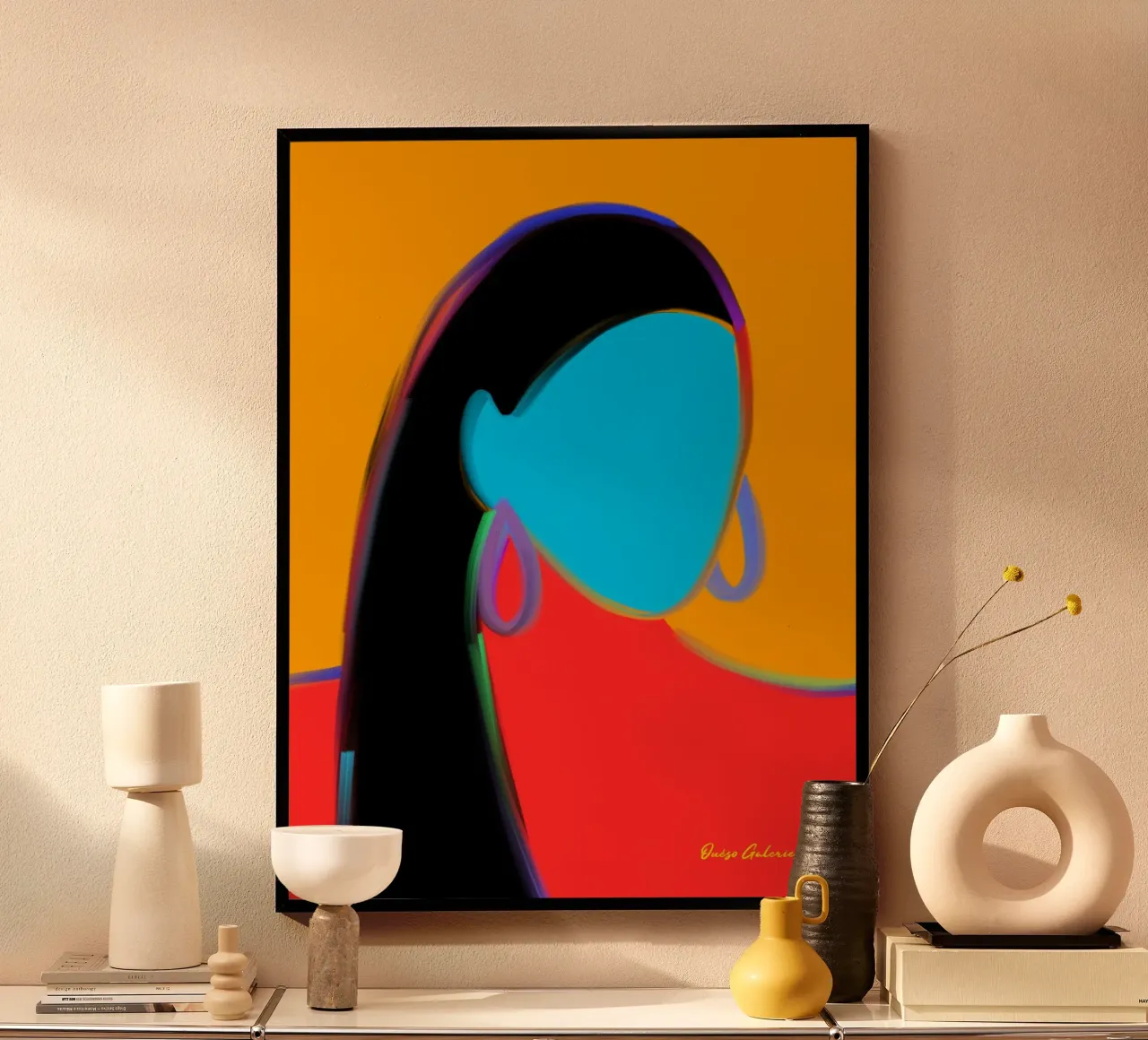 Wistful Glow poster con telaio in alluminio da Mike Leymi