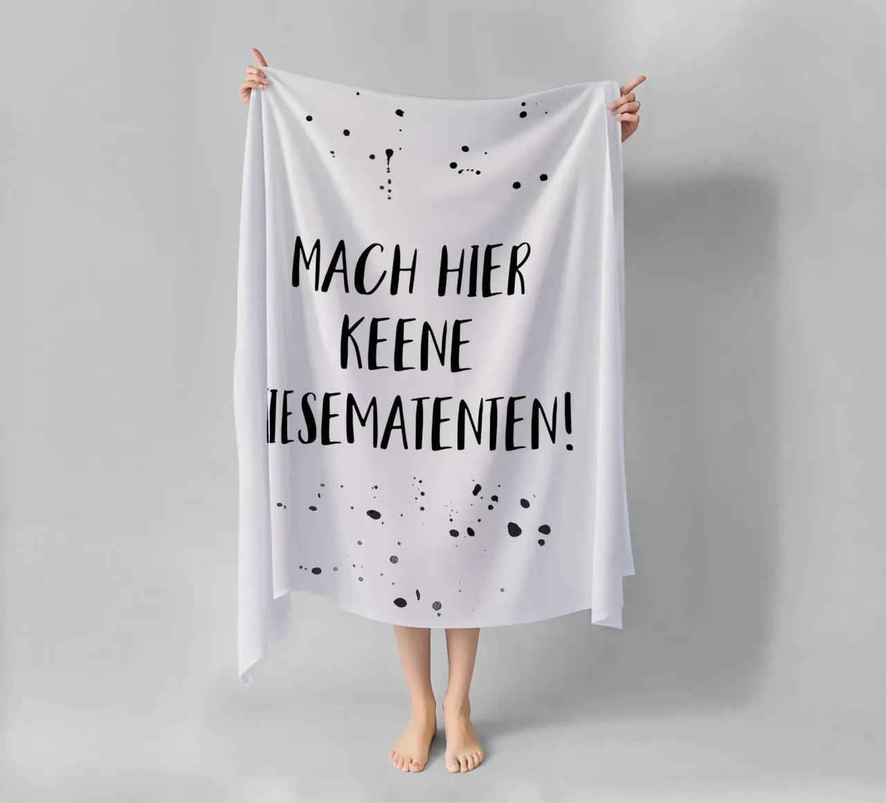 Berliner Schnauze MACH HIER KEENE FIESEMATENTEN telo mare da Melanie Viola