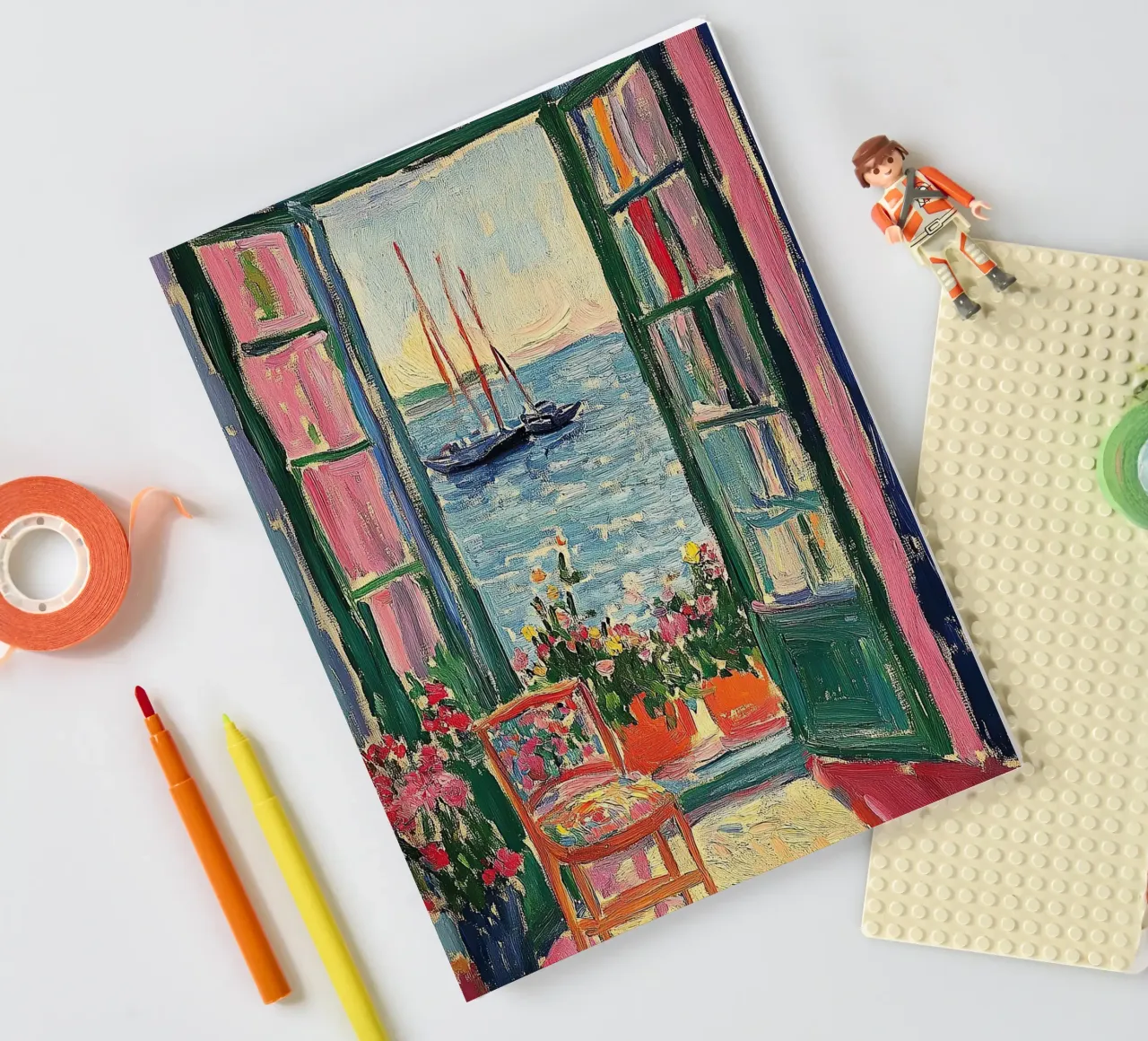Matisse inspires Open Window "A Moment in Colour" notebook by Nikis Art Studio