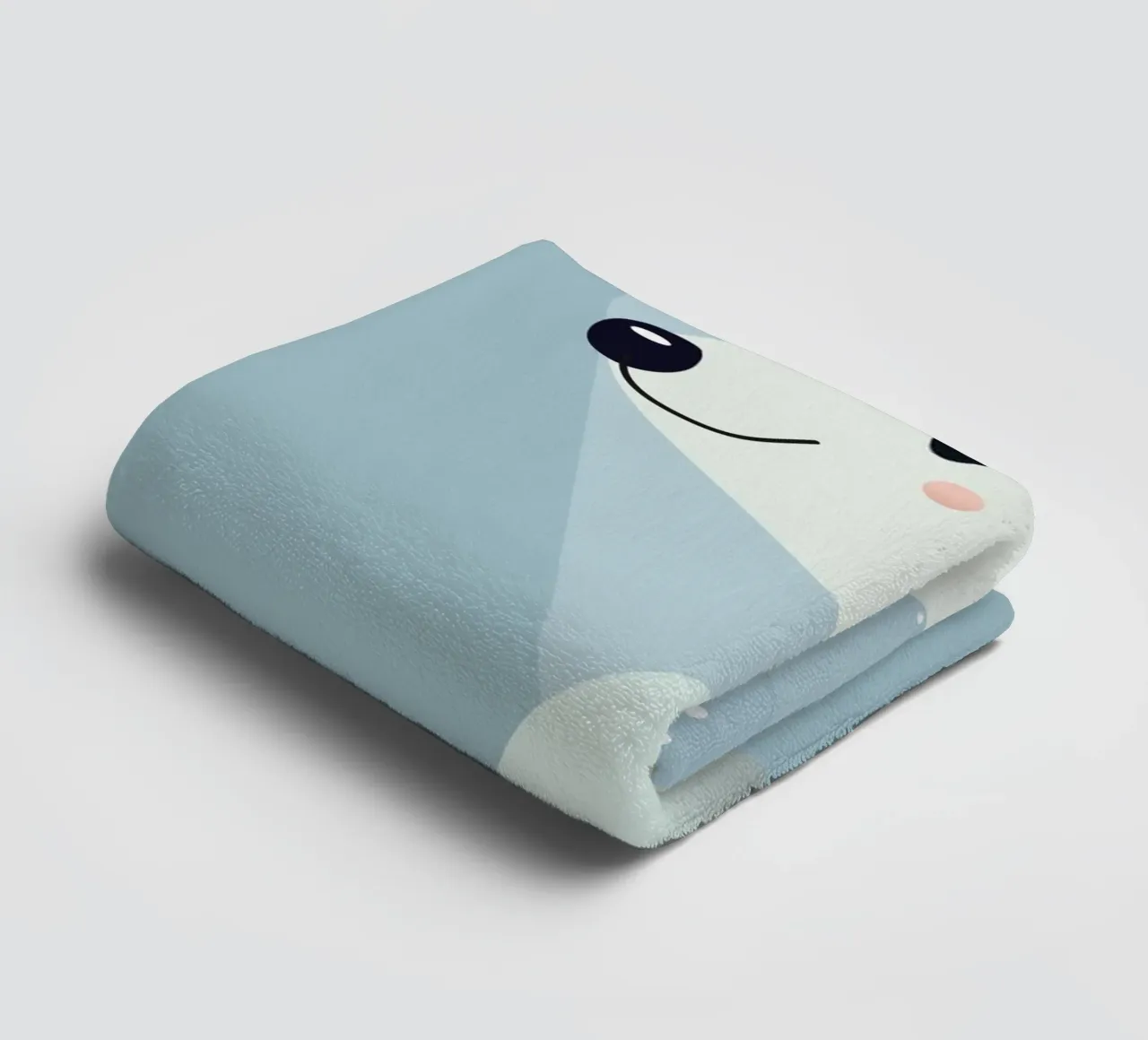 Design d'un ours polaire nageant dans des tons bleus doux serviette de bain de namosh