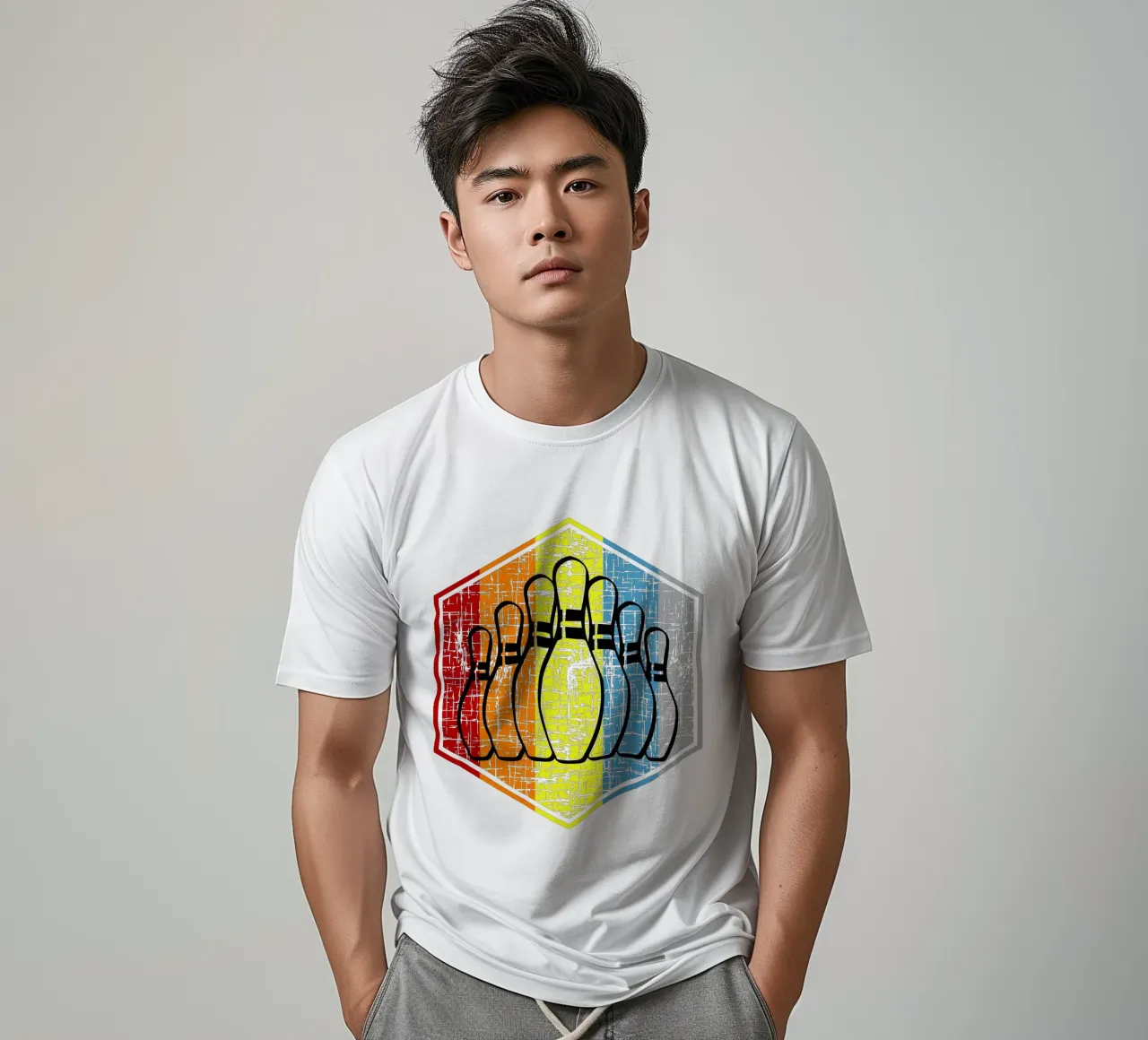 Bowling-Liebhaber im Retro-Design T-Shirt von vickeyroads