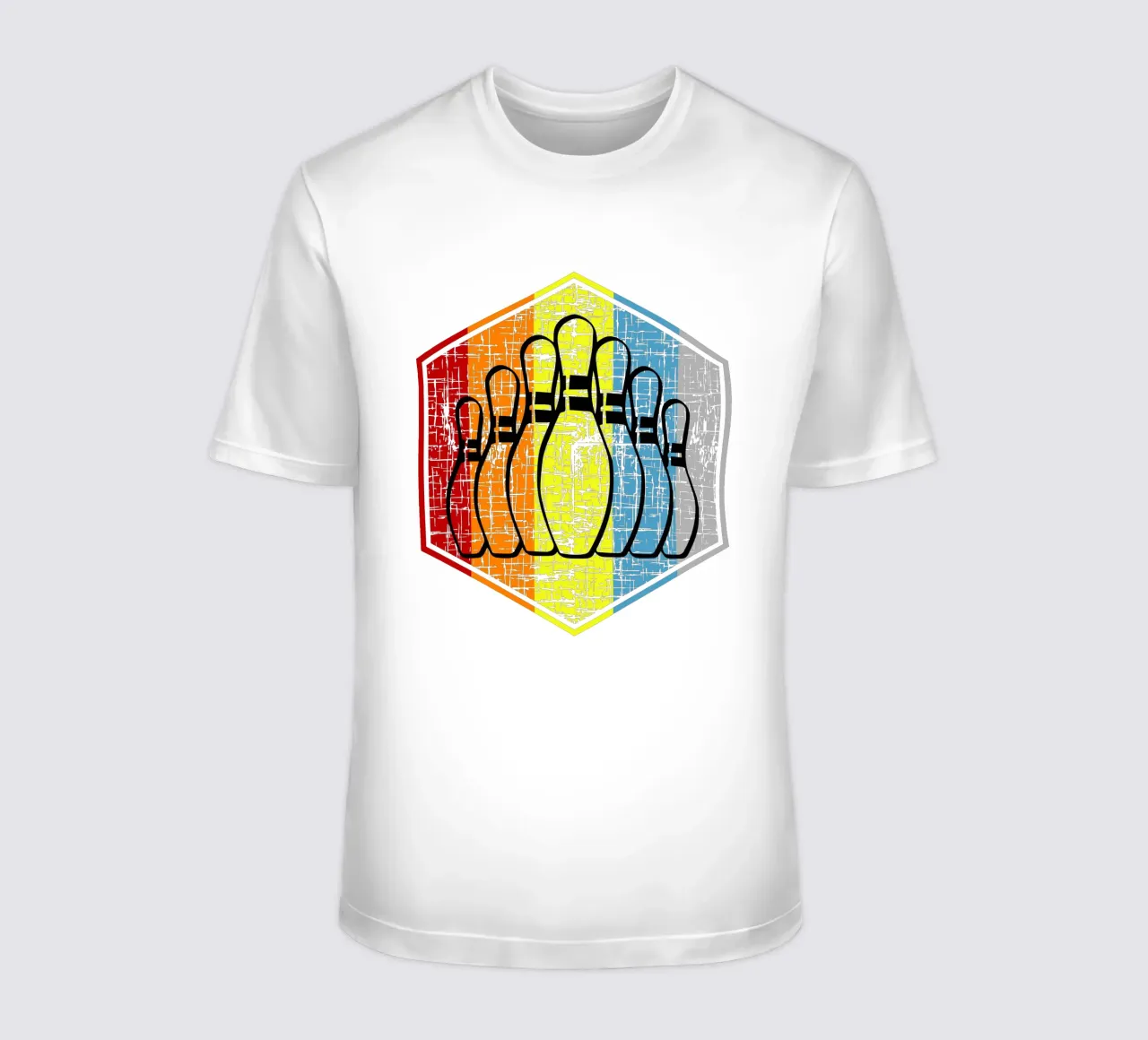 Bowling-Liebhaber im Retro-Design T-Shirt von vickeyroads