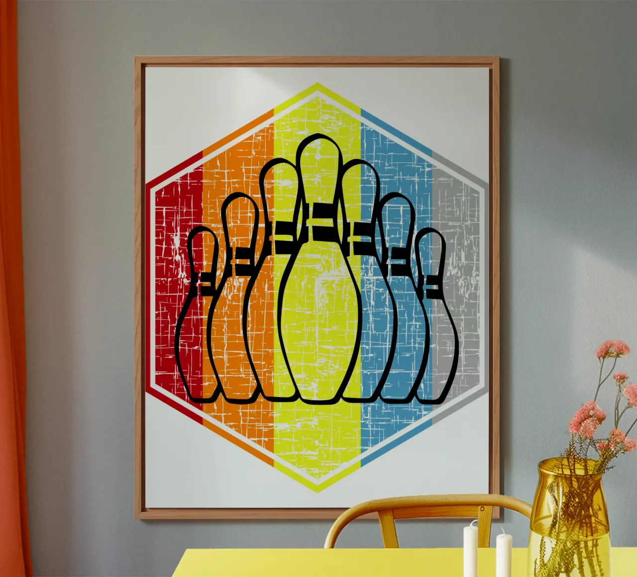 Design retrò per gli amanti del bowling alluminio dibond da vickeyroads
