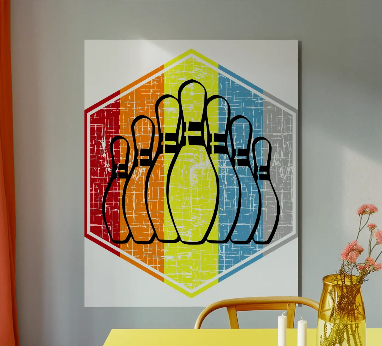 Design retrò per gli amanti del bowling alluminio dibond da vickeyroads