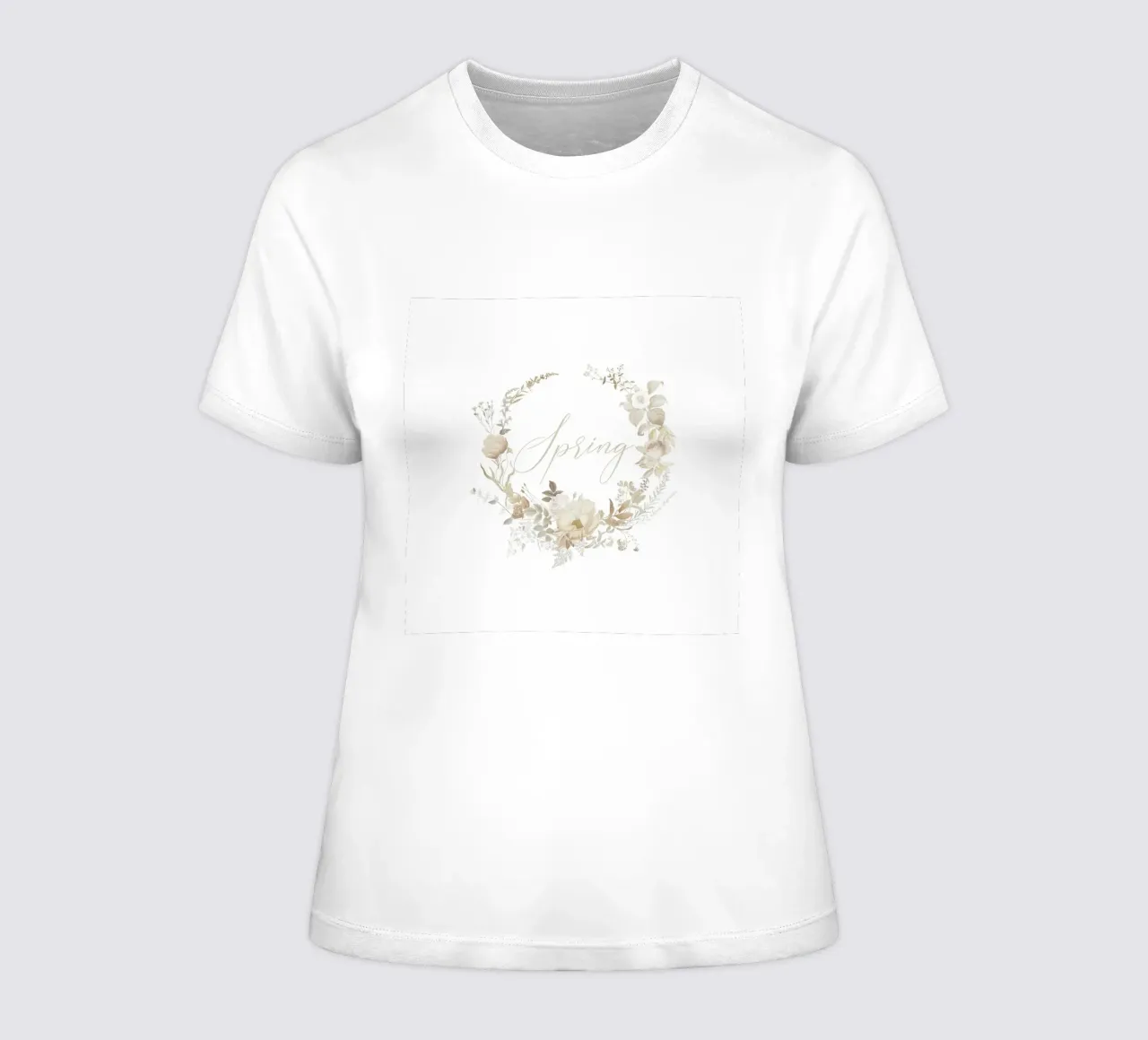 Blooming Whispers: A Springtime Embrace women's fitted t-shirt by Flower Garden - Uta Naumann