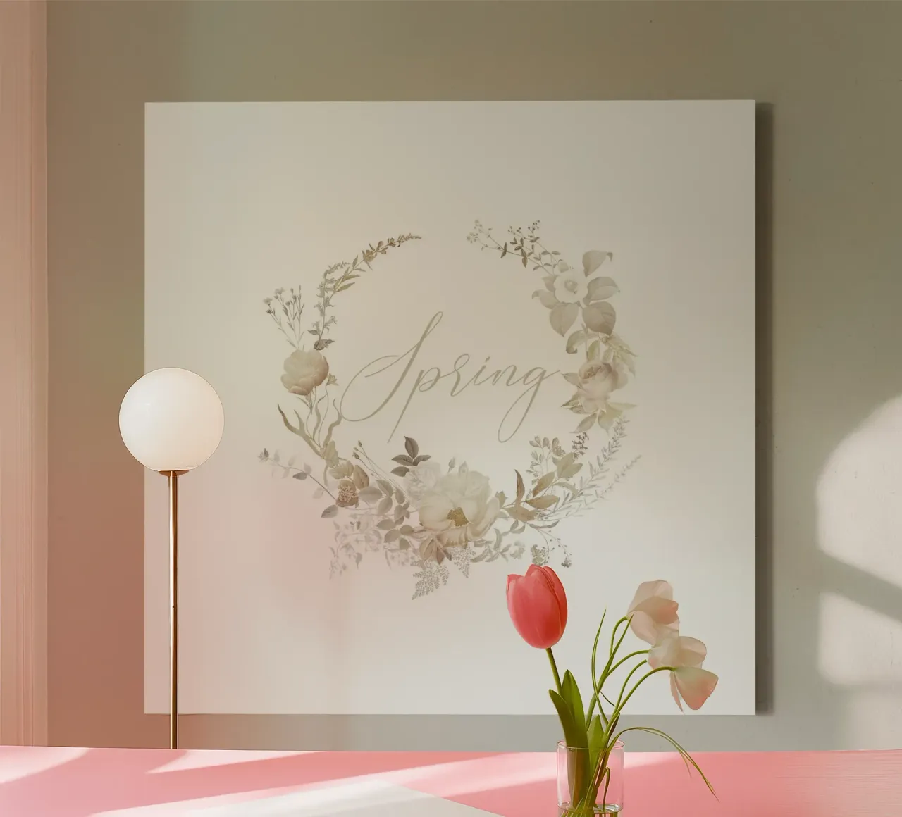 Sussurri in fiore: Un abbraccio di primavera tela con Cornice a cassetta da Flower Garden - Uta Naumann