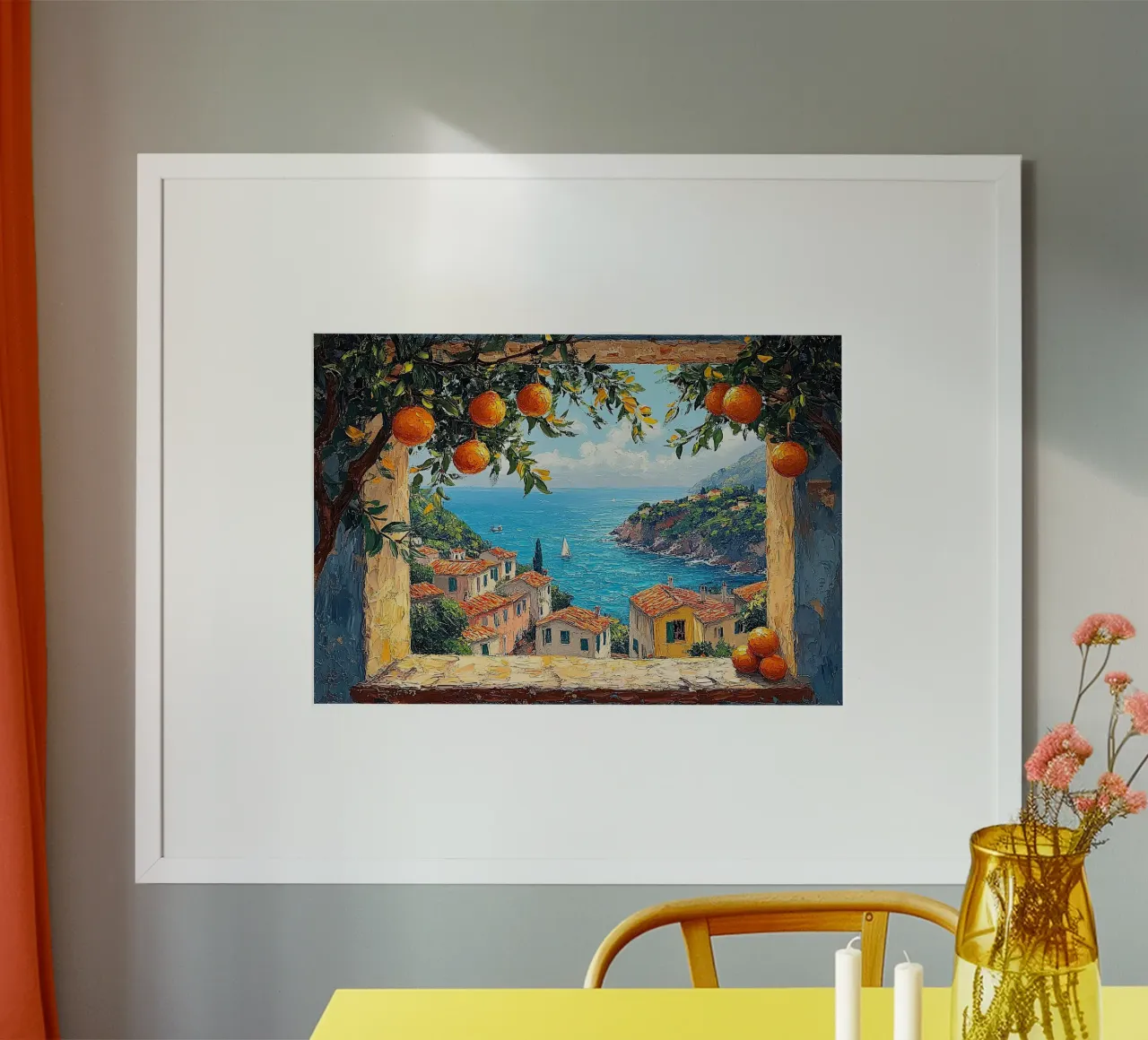 Ocean Breeze Framed poster by Nikis Art Studio