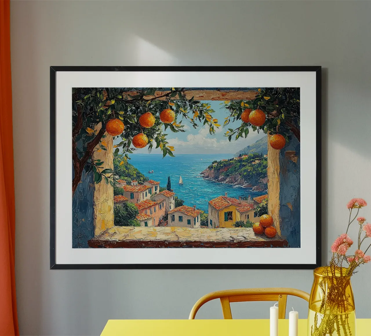 Ocean Breeze Framed poster by Nikis Art Studio