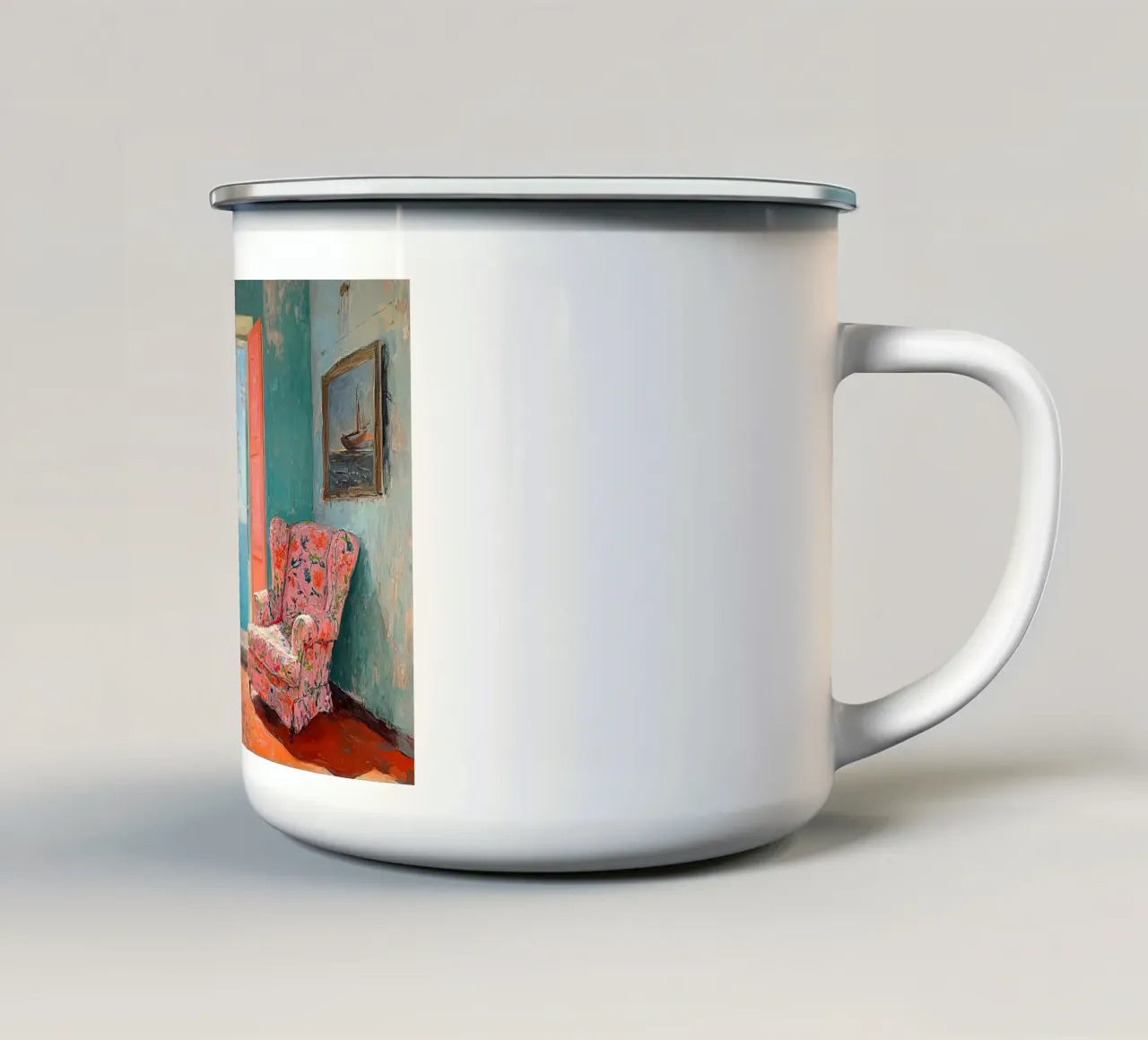Matisse ispira le "Vedute della serenità tazza in smalto da Nikis Art Studio