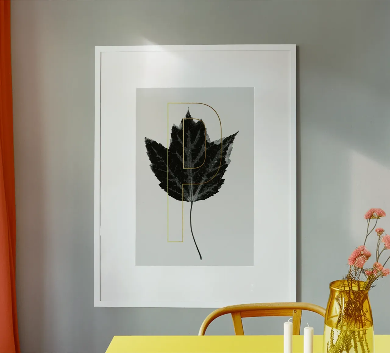 ABC Plants - P poster con telaio in plastica da typealive