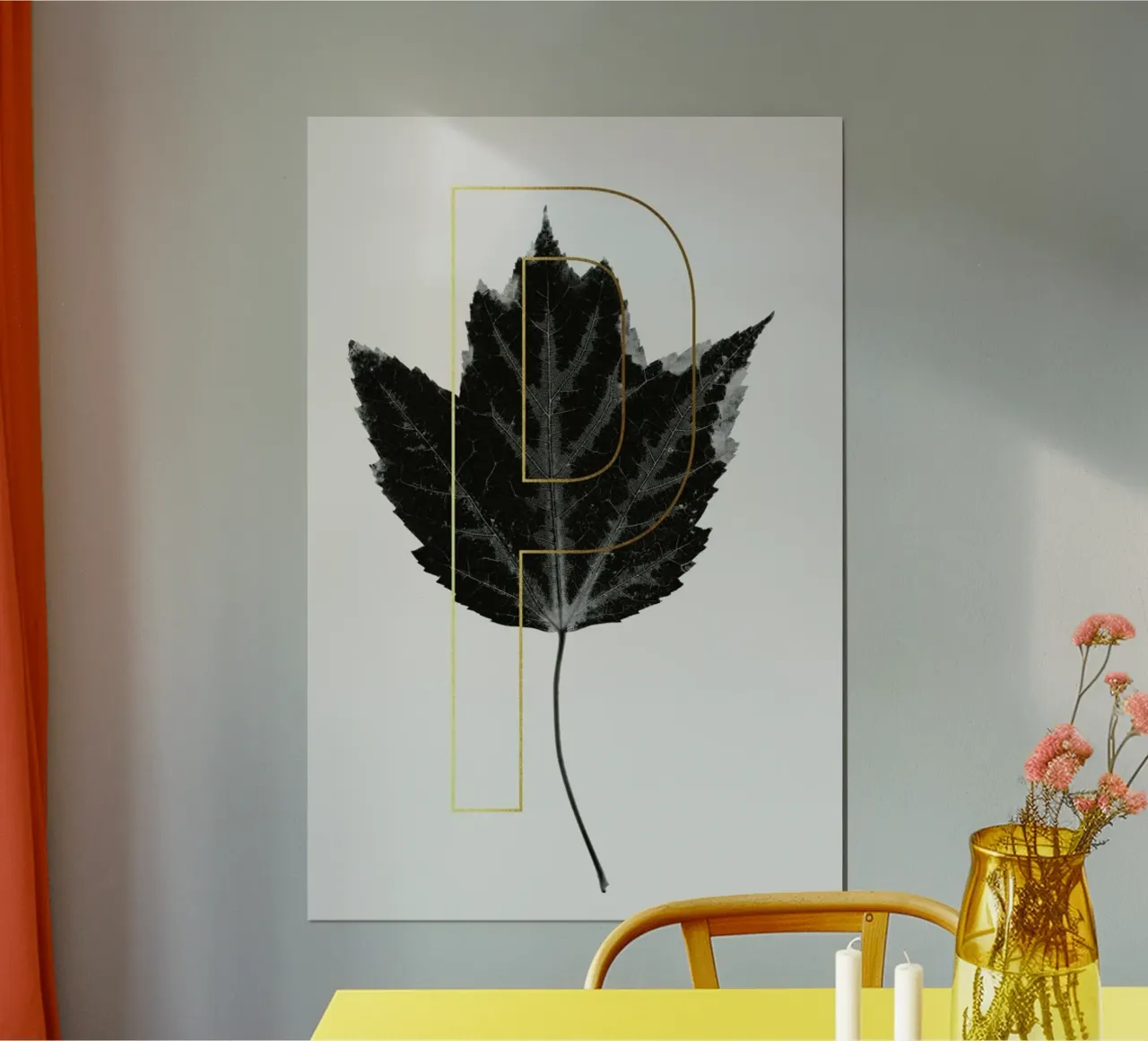 ABC Plants - P poster con telaio in plastica da typealive