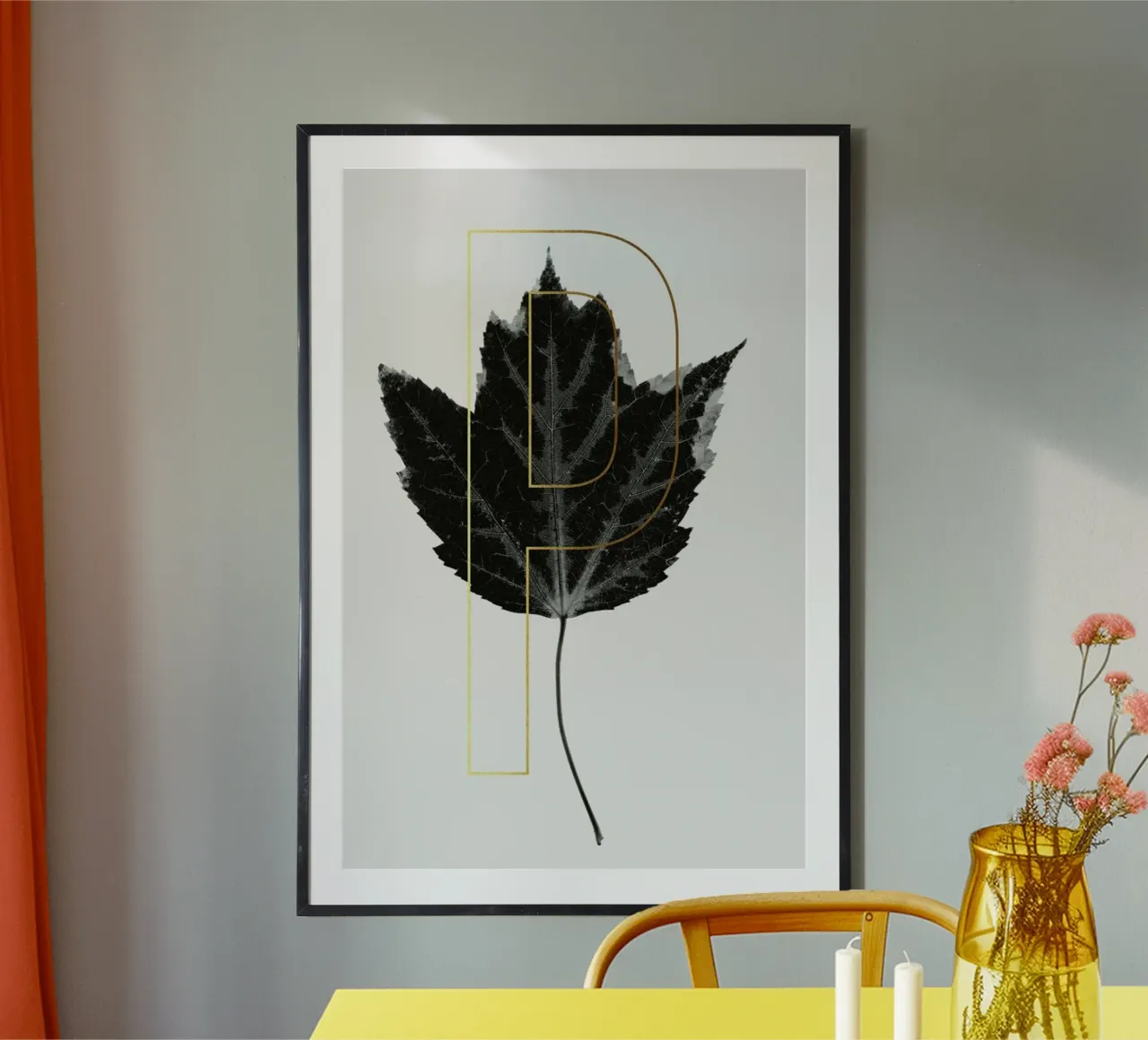 ABC Plants - P poster con telaio in plastica da typealive