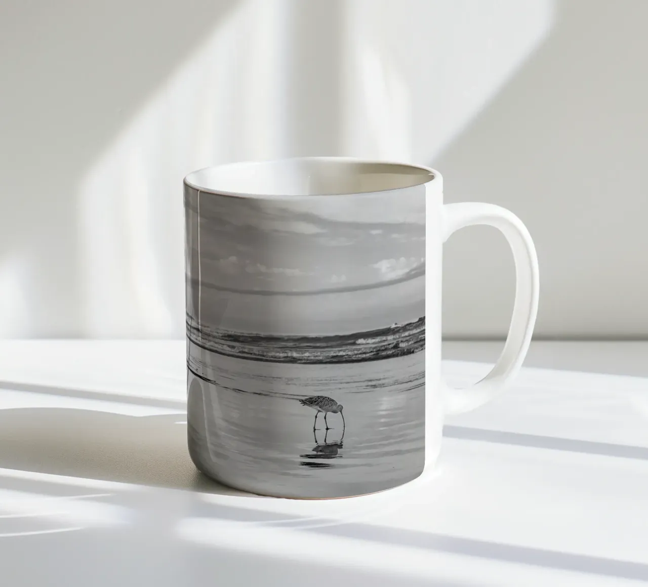 Morro Rock on the coast of California ceramic mug by Barbara Buderath Fotodesign