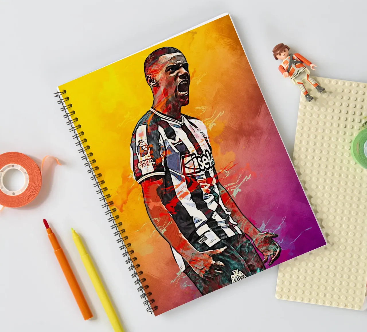 Alexander Isak spiral notebook by tenten