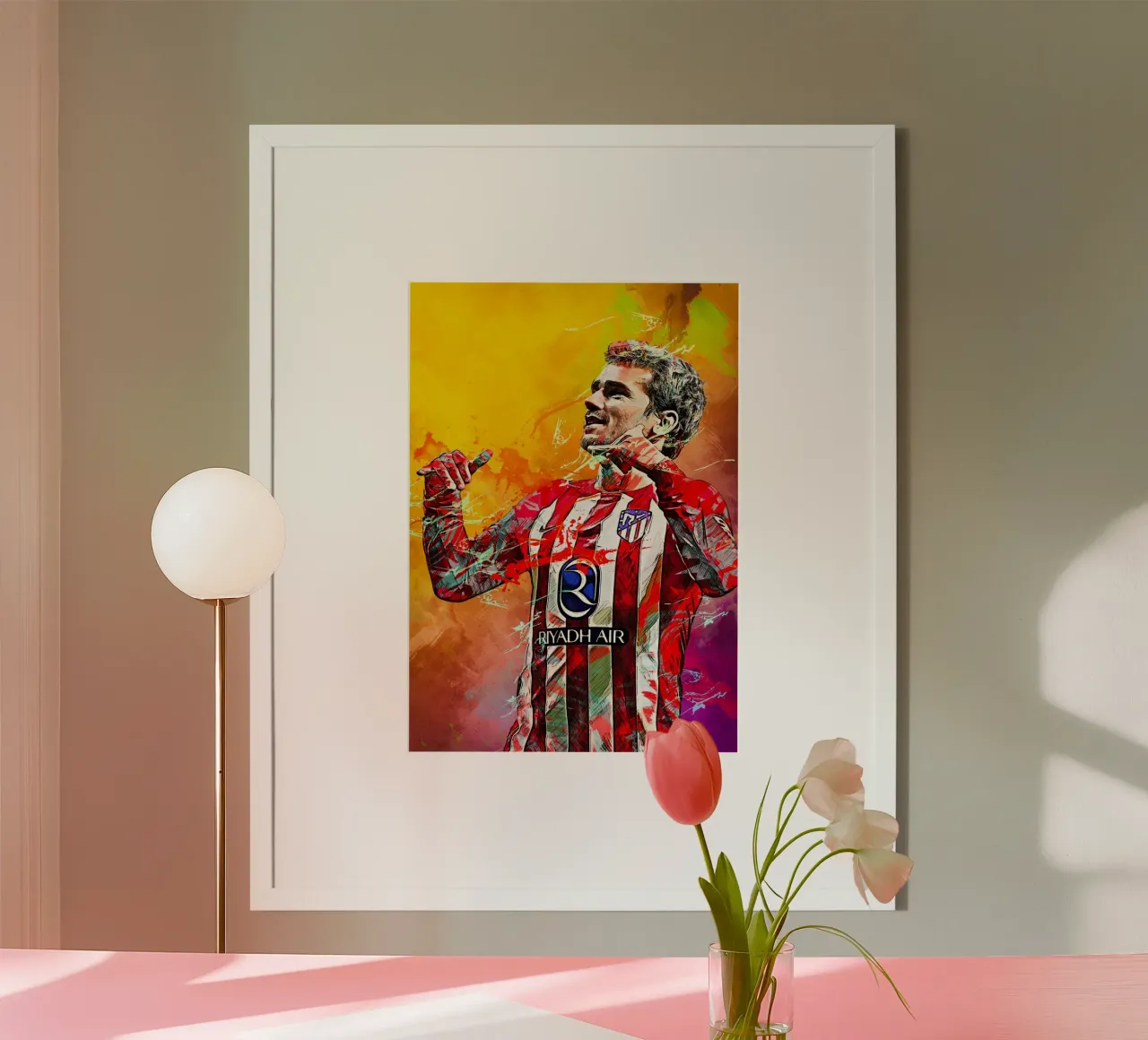 Antoine Griezmann poster con telaio in plastica da tenten
