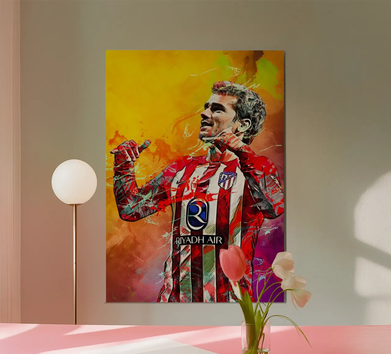 Antoine Griezmann poster con telaio in plastica da tenten