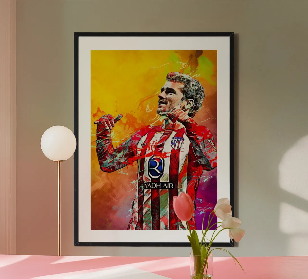Antoine Griezmann poster con telaio in plastica da tenten