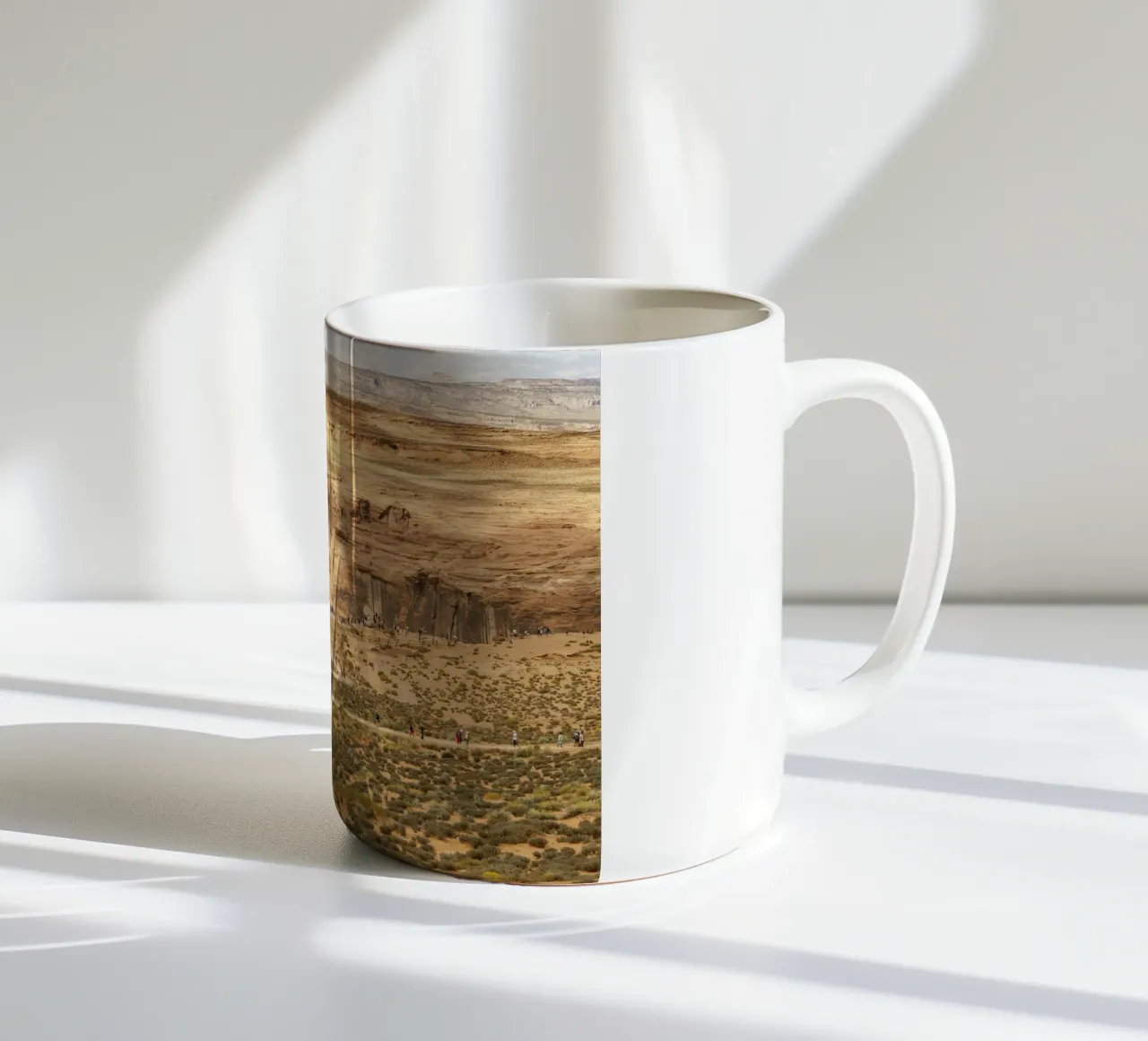 Path to Horseshoe Canyon in the US state of Utah ceramic mug by Barbara Buderath Fotodesign