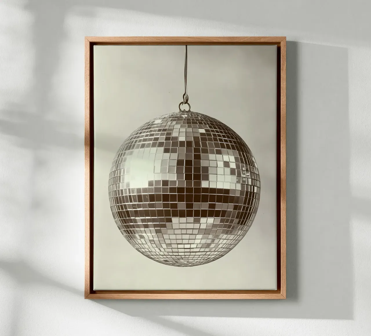 Palla da discoteca, palla a specchio tela con Cornice a cassetta da IamHomeStudio