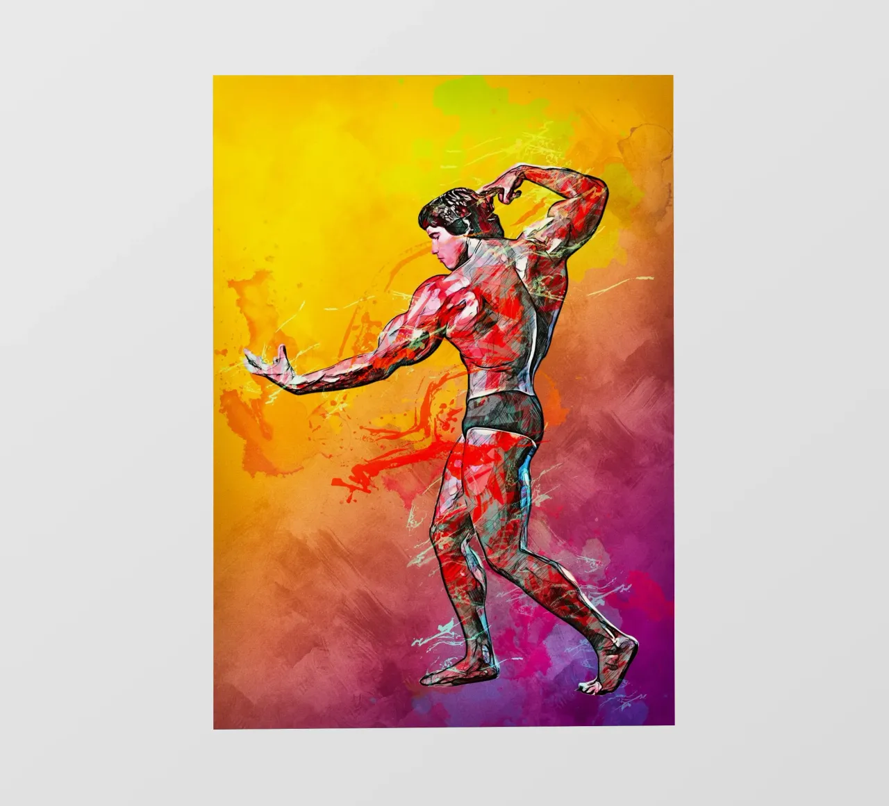 Arnold Schwarzenegger telo in pvc da tenten
