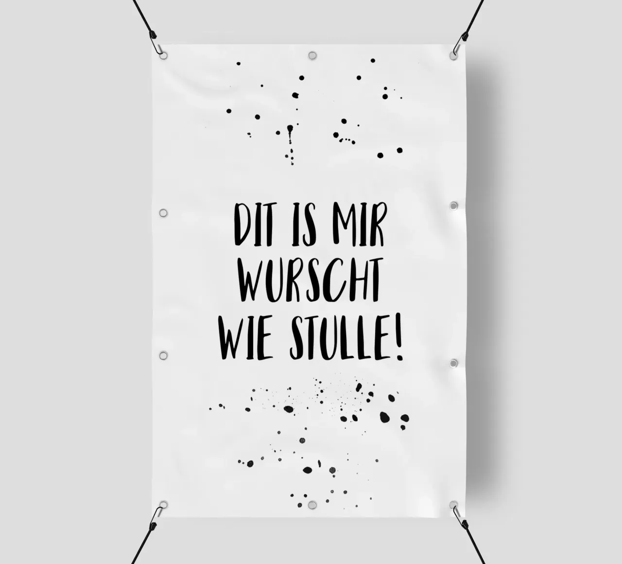 Berliner Schnauze DIT IS MIR WURSCHT telo in pvc da Melanie Viola
