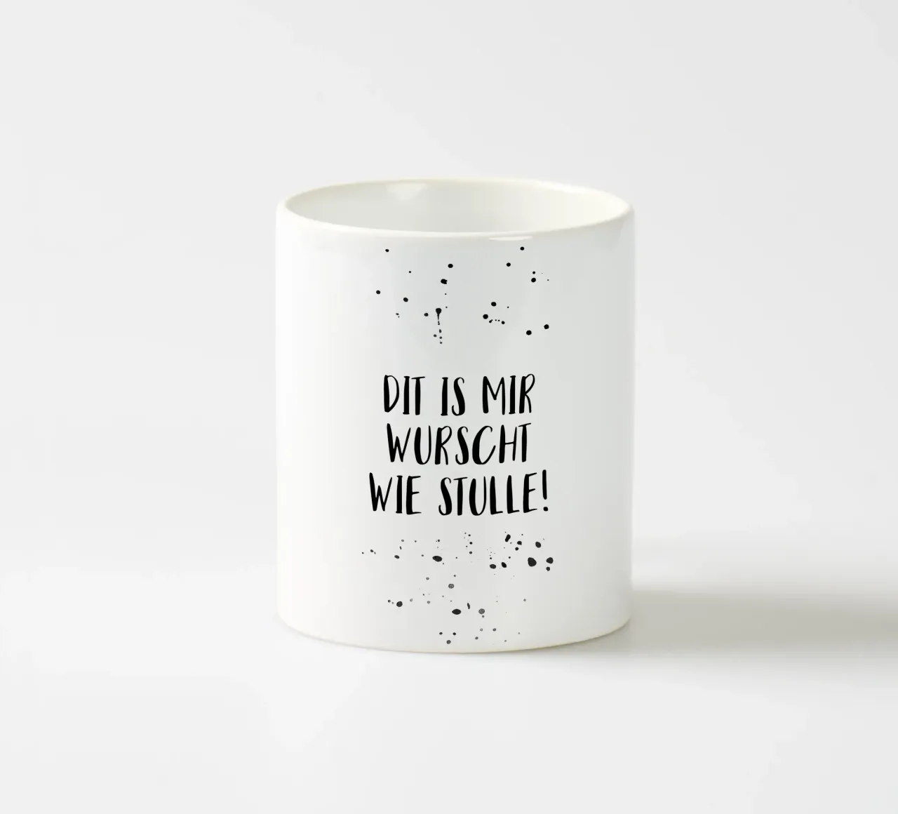 Berliner Schnauze DIT IS MIR WURSCHT tazza in ceramica da Melanie Viola