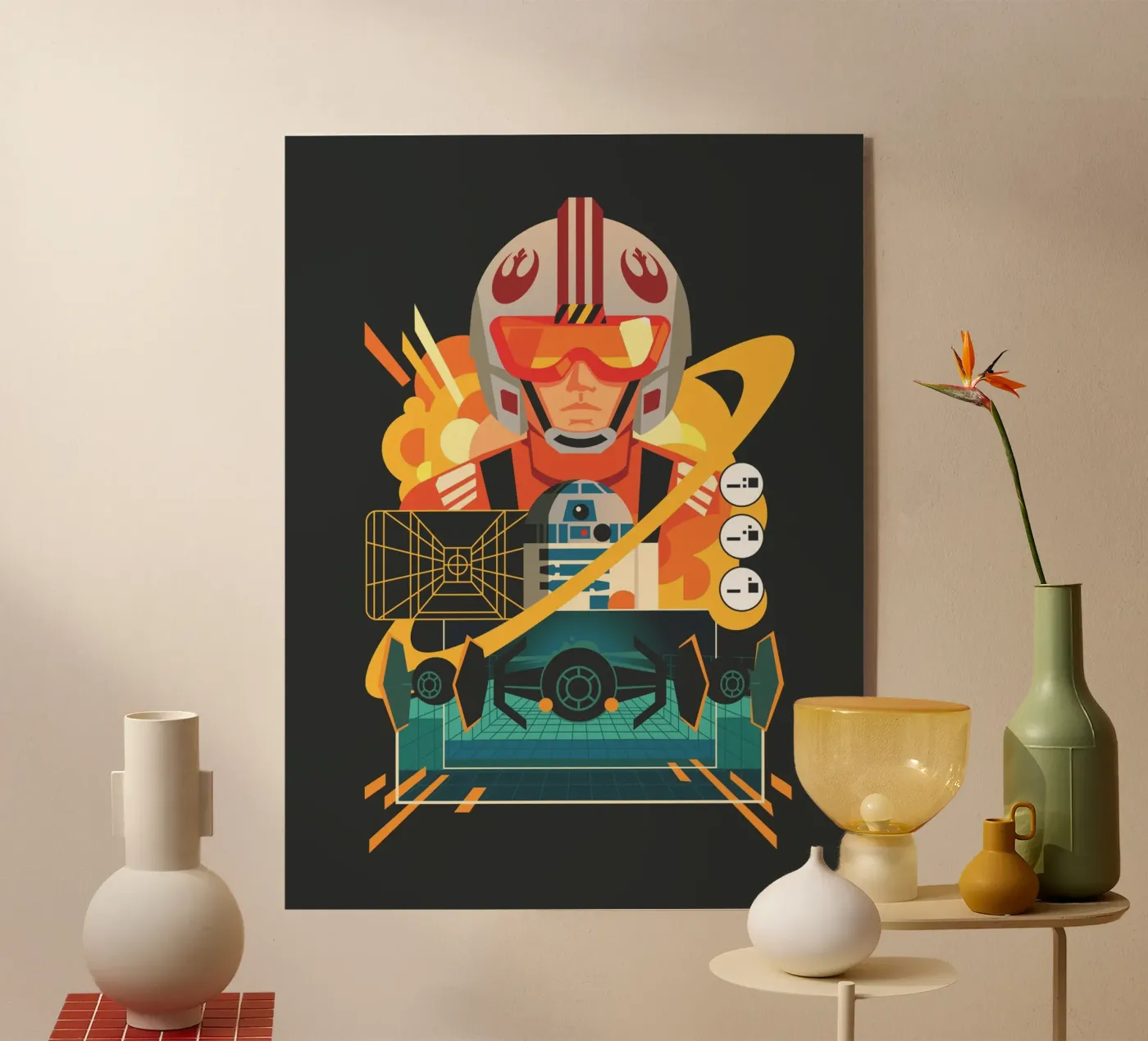 Rebellenpilot im Kampf plexiglass da Star Wars