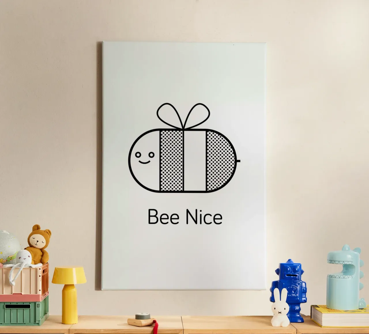 Bee canvas met Baklijst van Chris Wharton