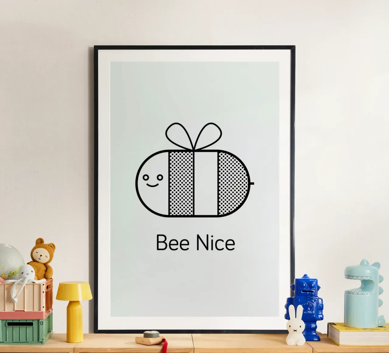 Bee poster con telaio in alluminio da Chris Wharton