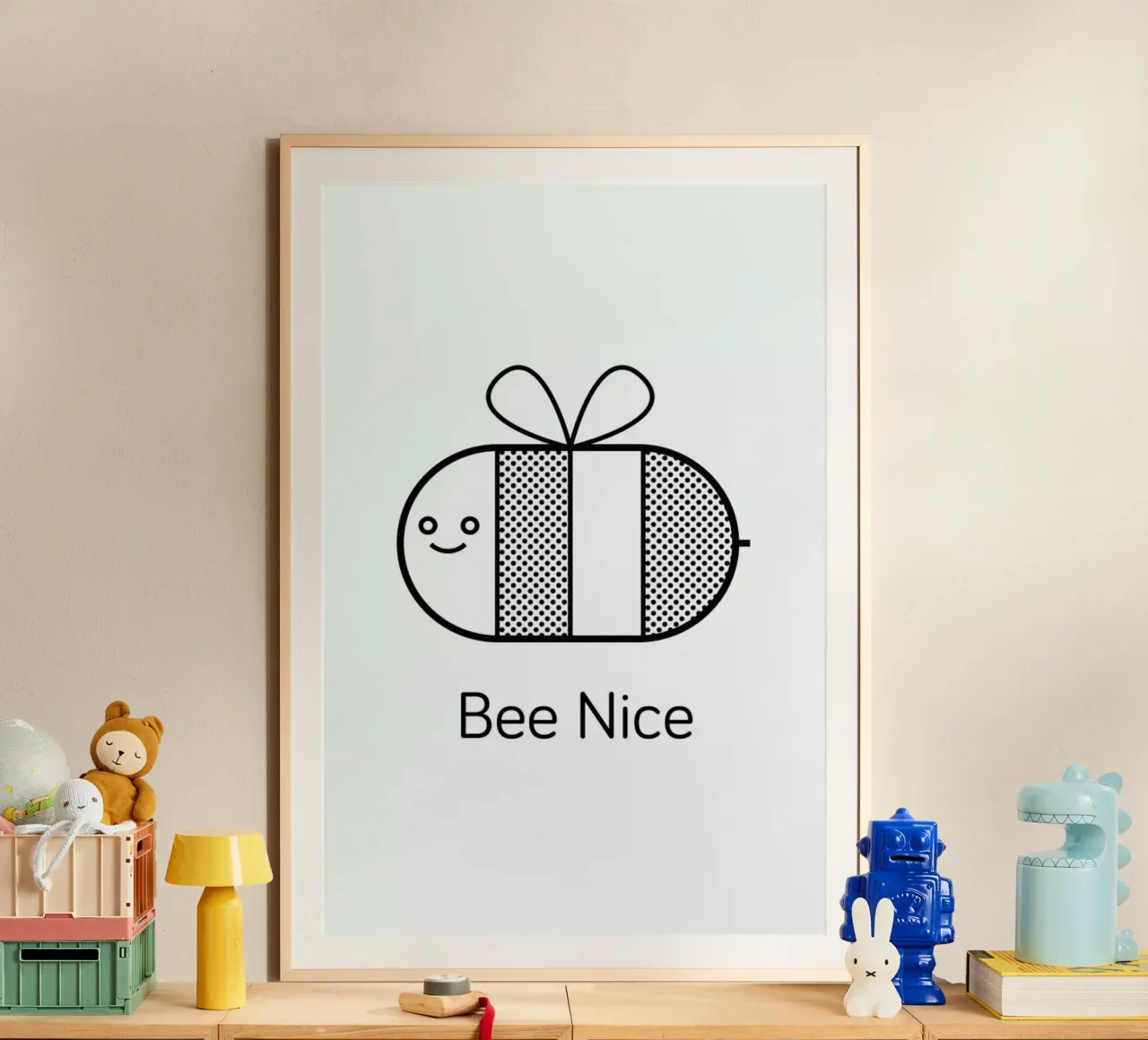 Bee poster con telaio in alluminio da Chris Wharton