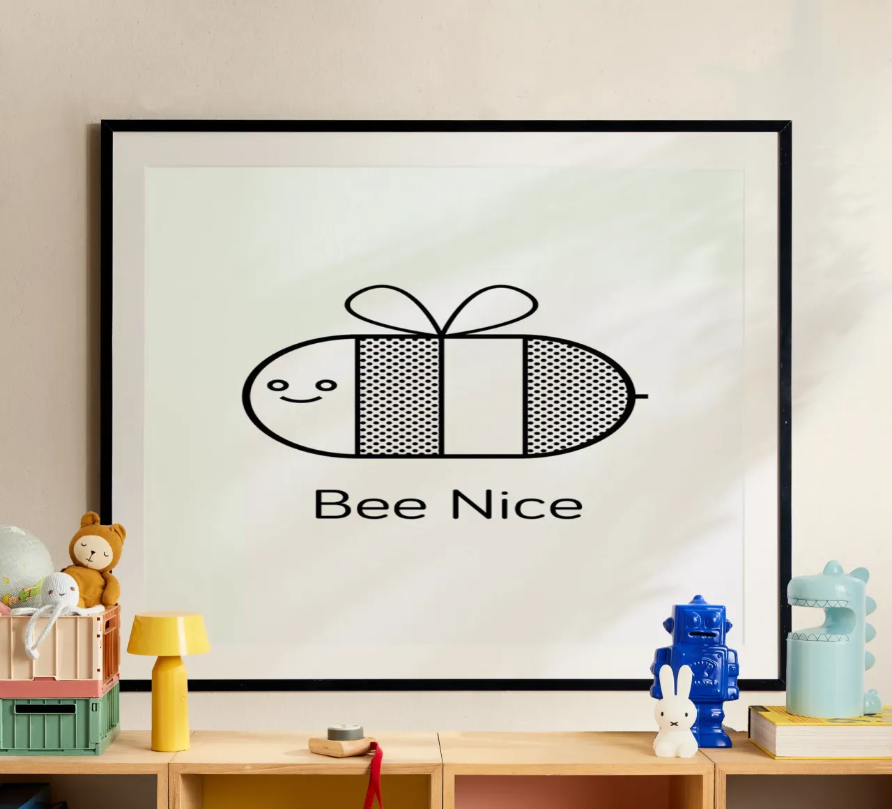 Bee poster con telaio in alluminio da Chris Wharton