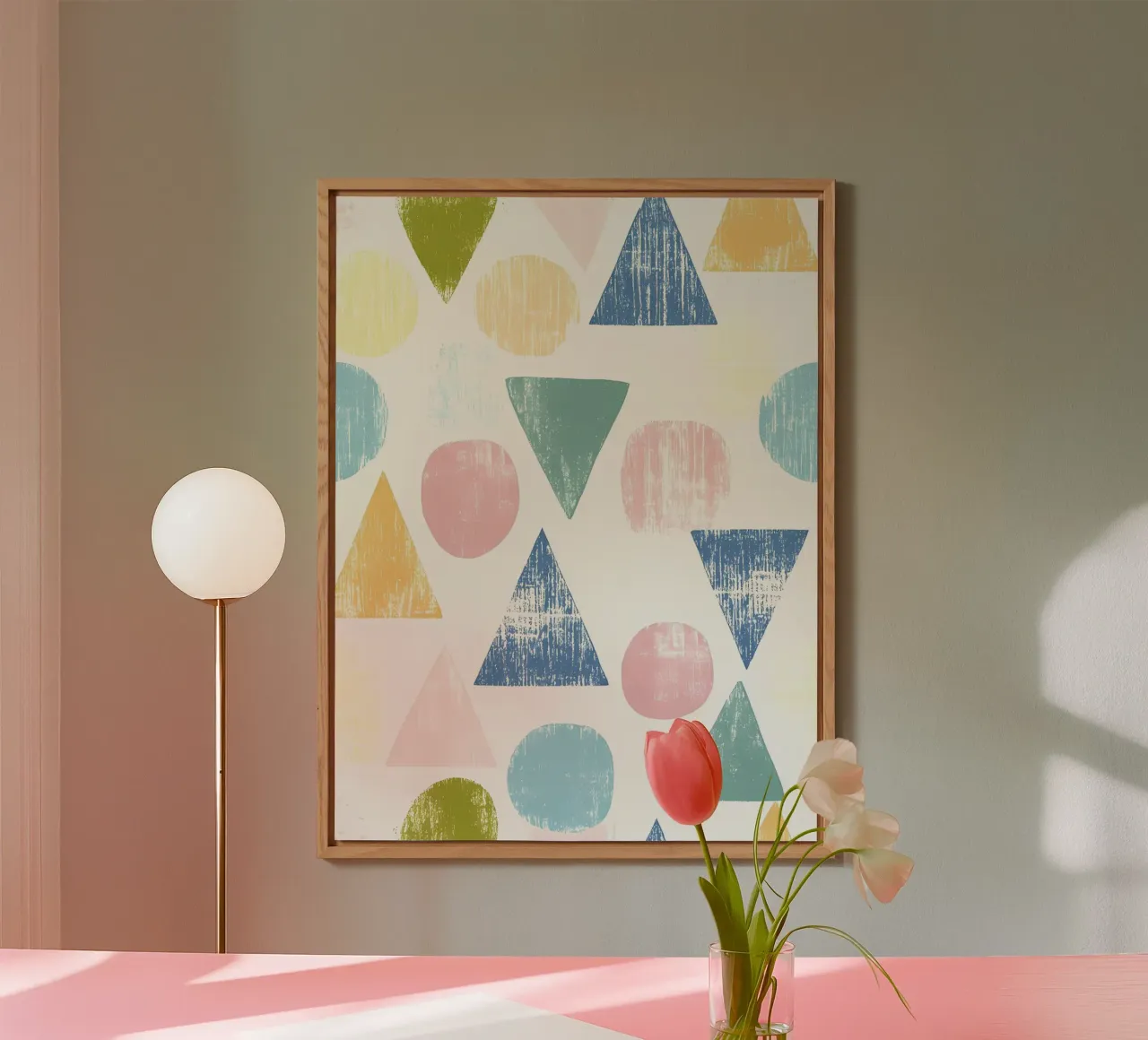 Forme colorate pastello alluminio dibond da IamHomeStudio