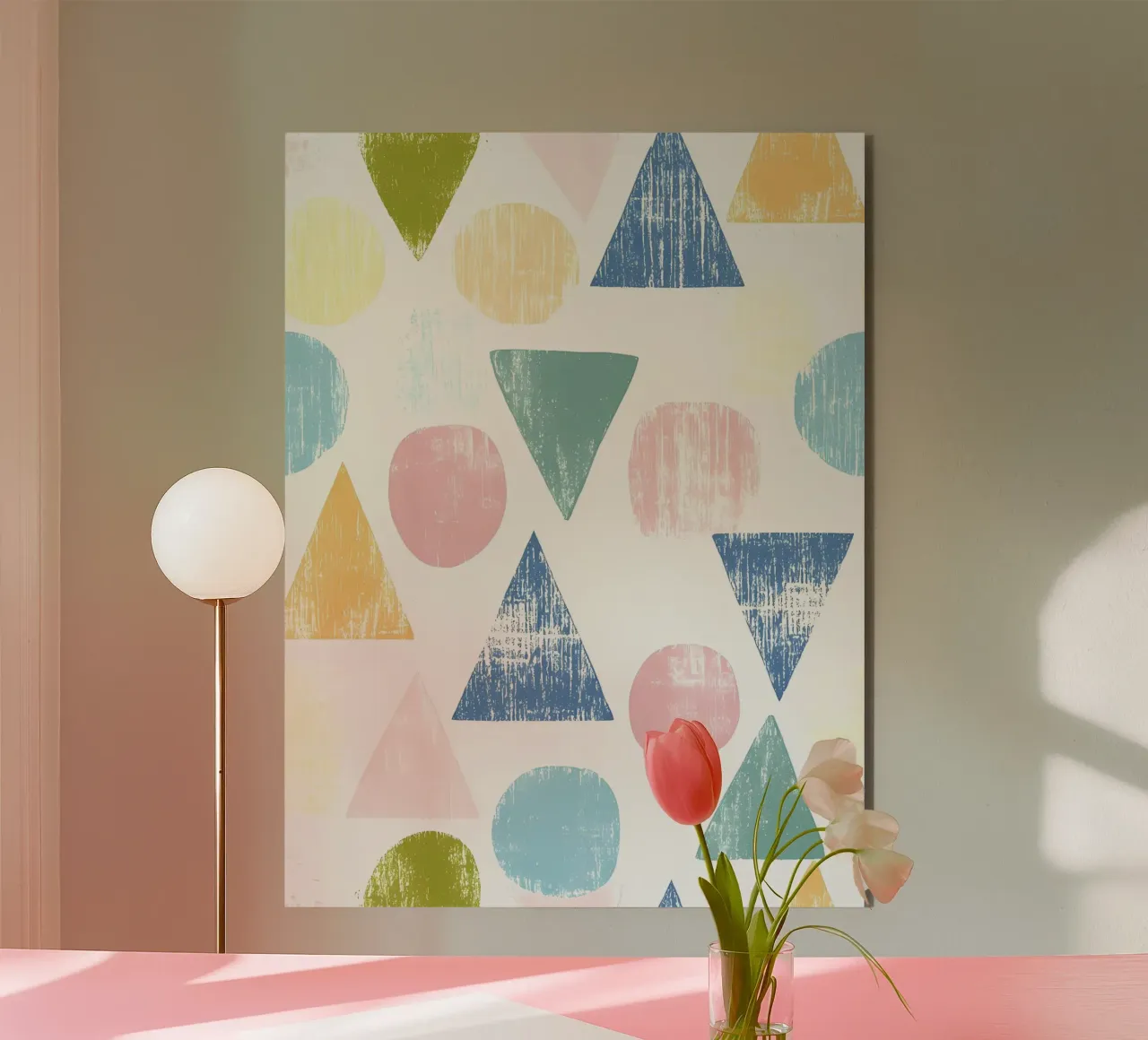 Forme colorate pastello alluminio dibond da IamHomeStudio