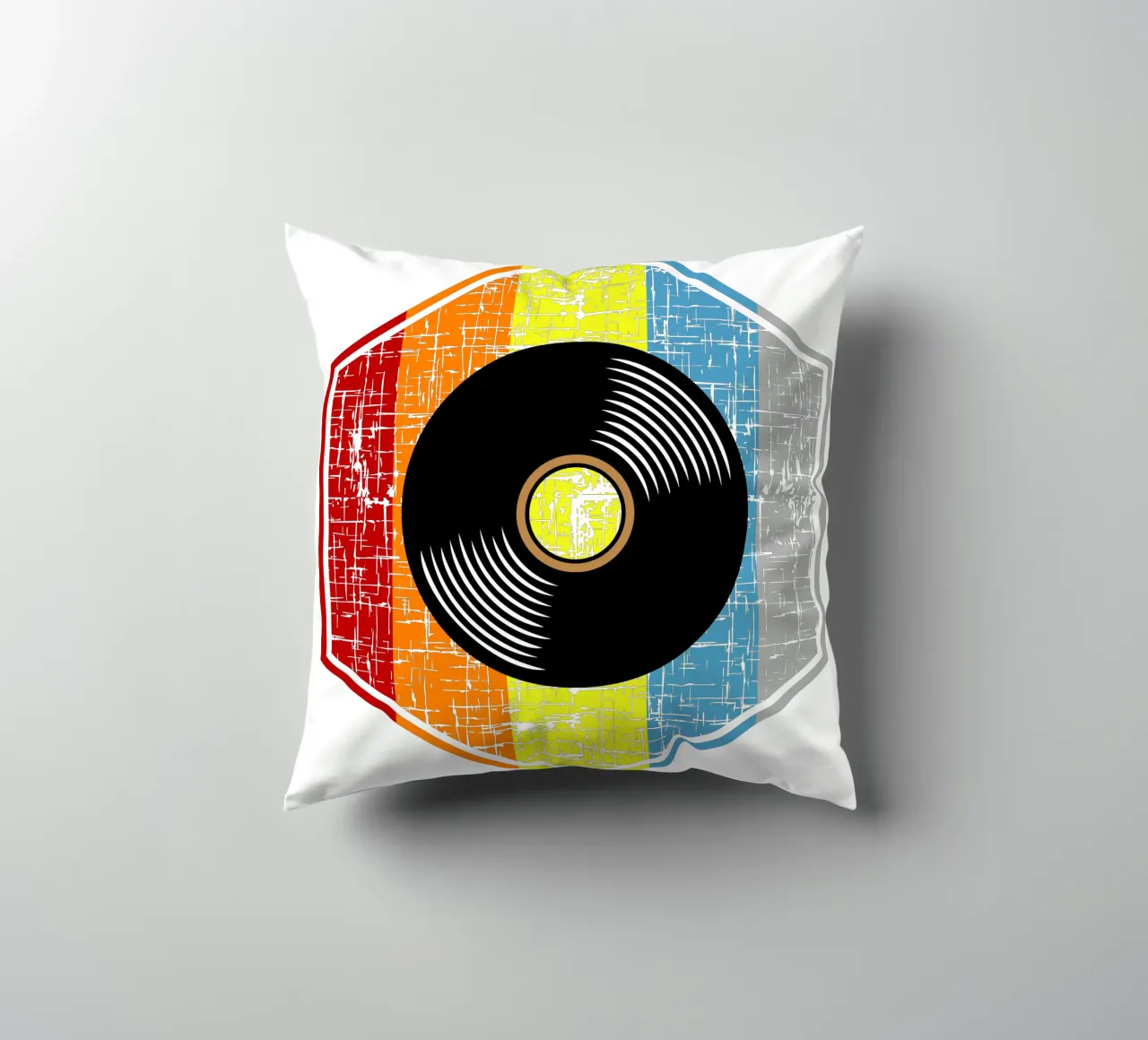 Design retrò in vinile vintage cuscino da vickeyroads