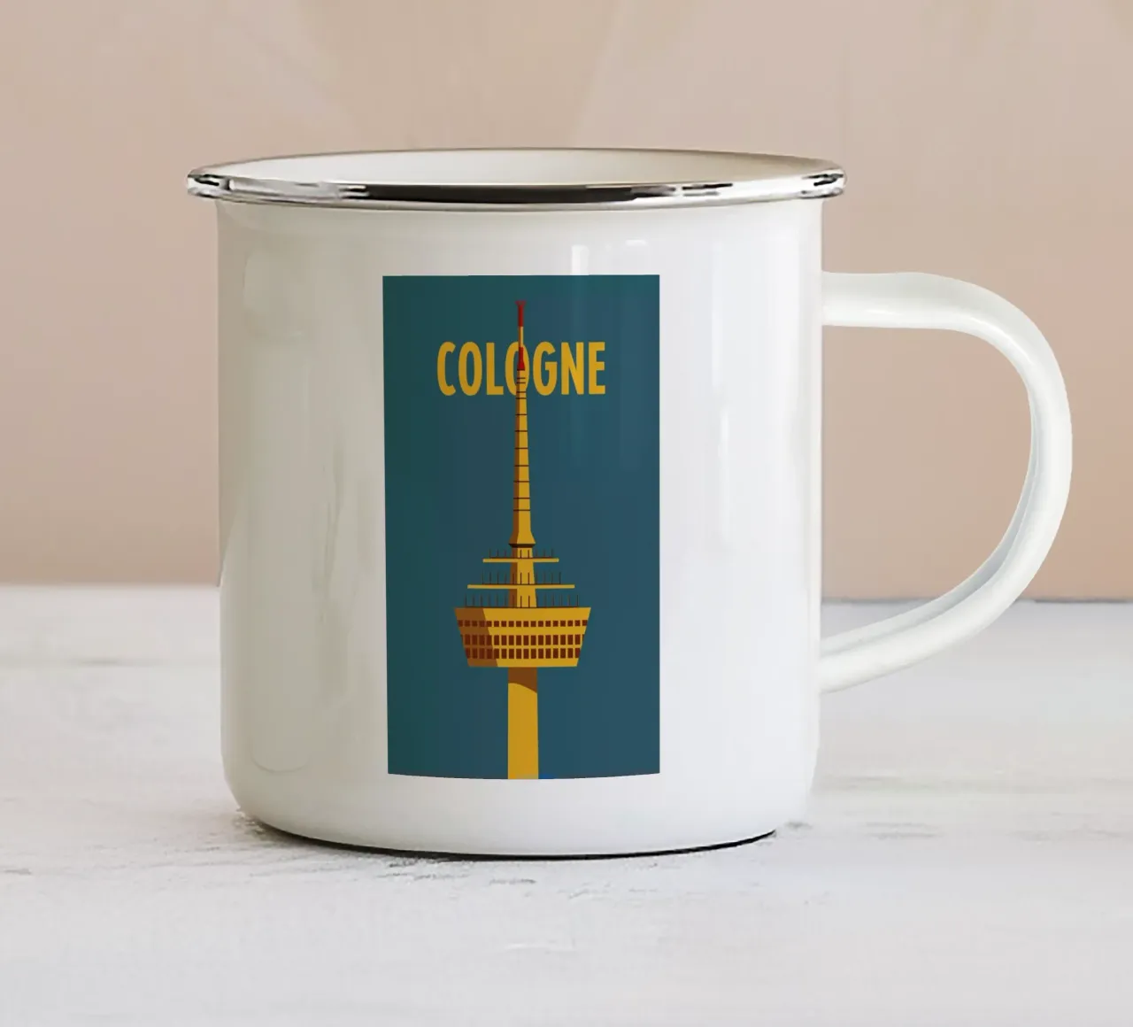 Cologne tazza in smalto da Designliga Products GmbH & Co. KG