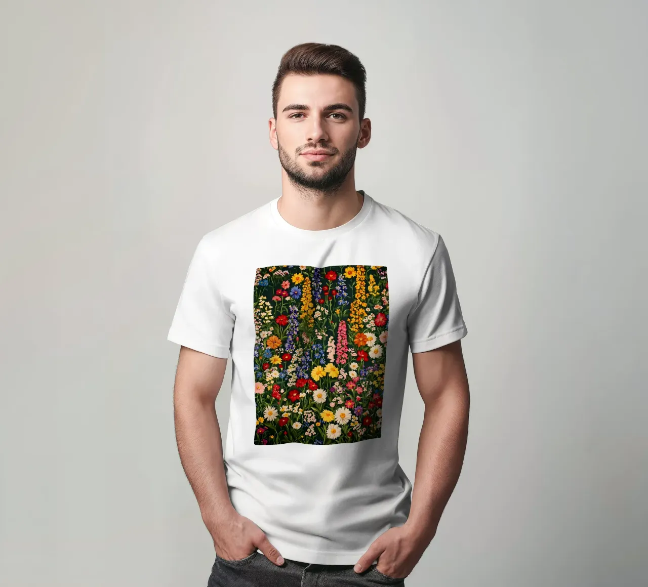 Prato di fiori colorati t-shirt da IamHomeStudio