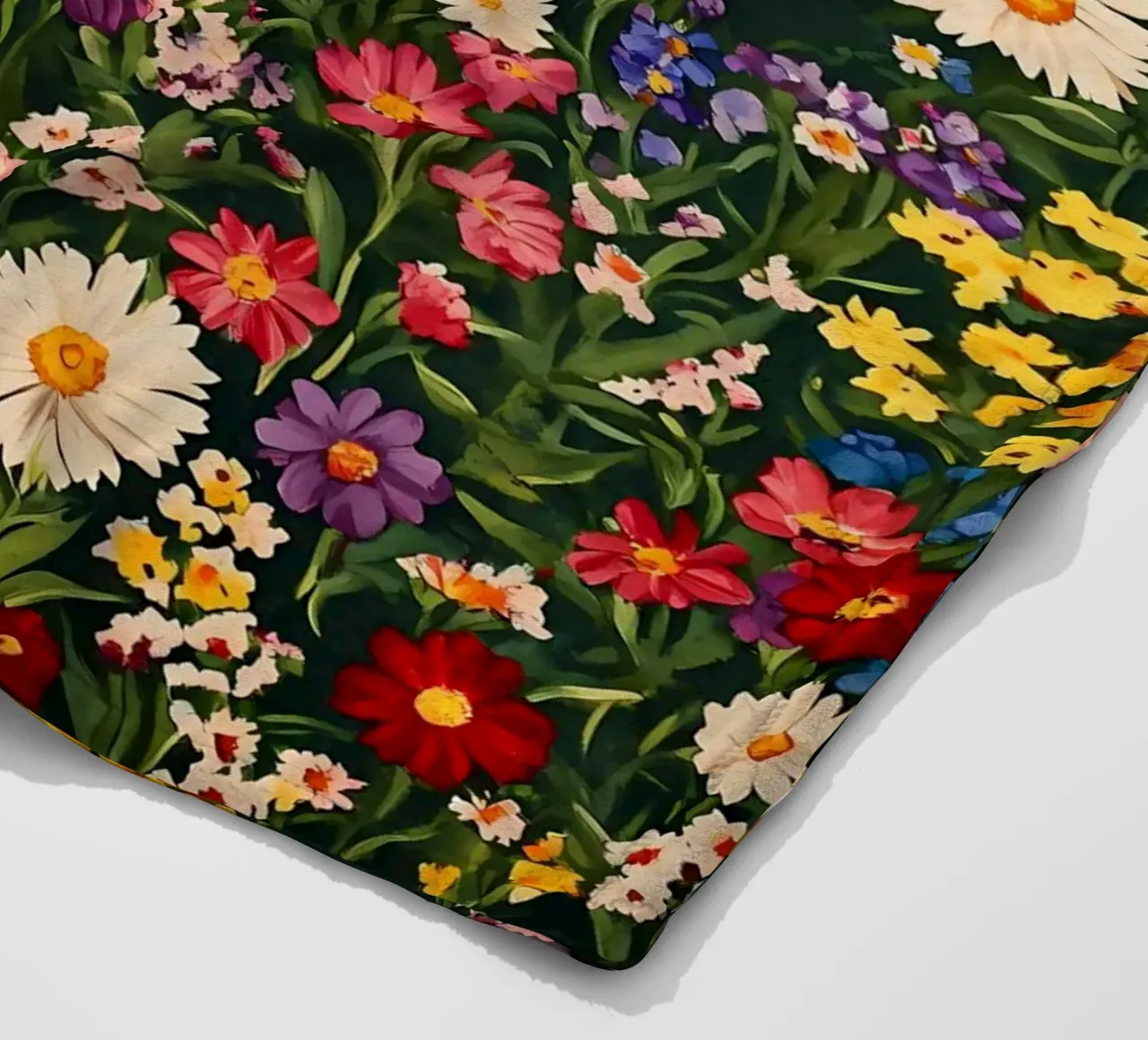 Weide met kleurrijke bloemen fleecedeken van IamHomeStudio