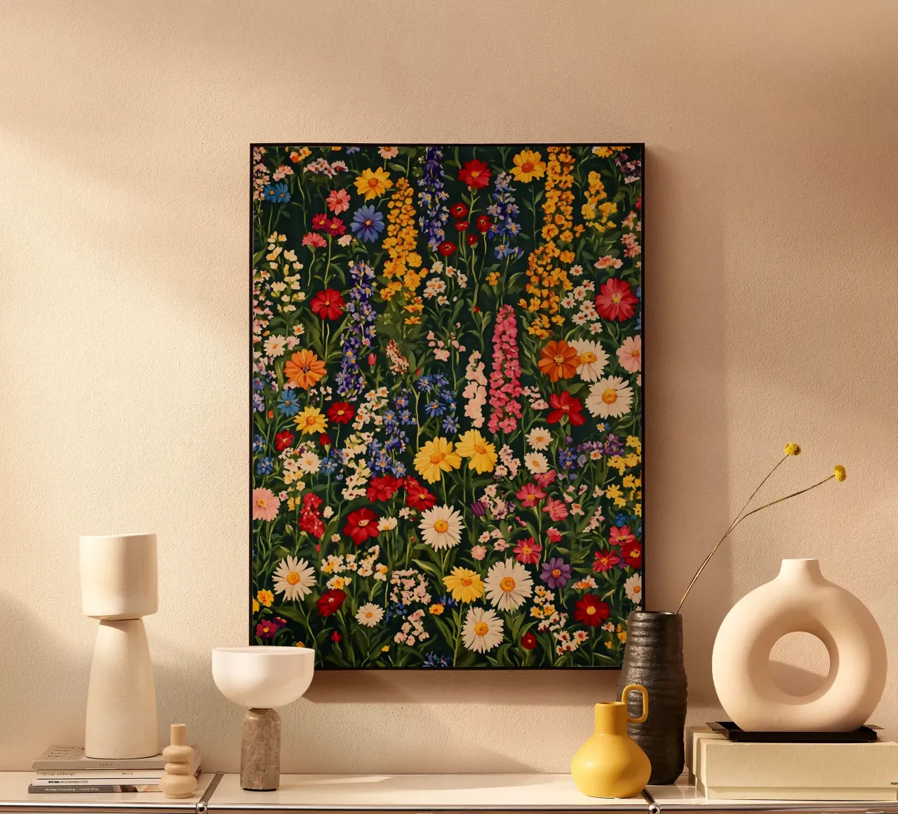 Prato di fiori colorati plexiglass da IamHomeStudio