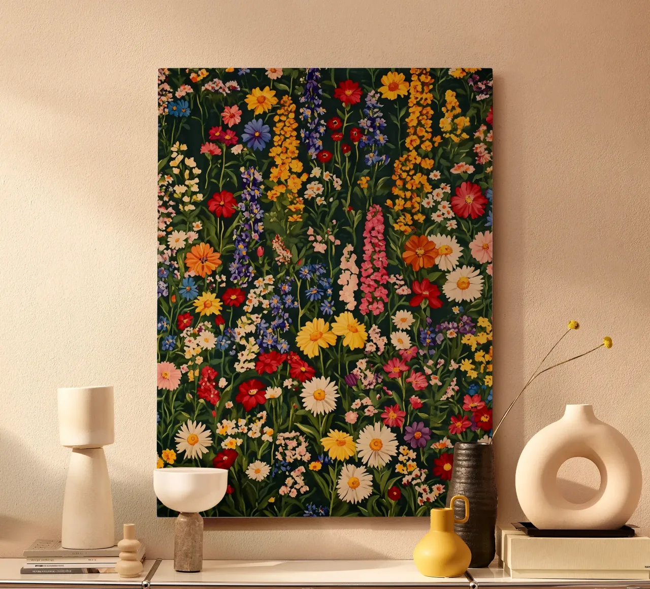 Prato di fiori colorati alluminio dibond da IamHomeStudio