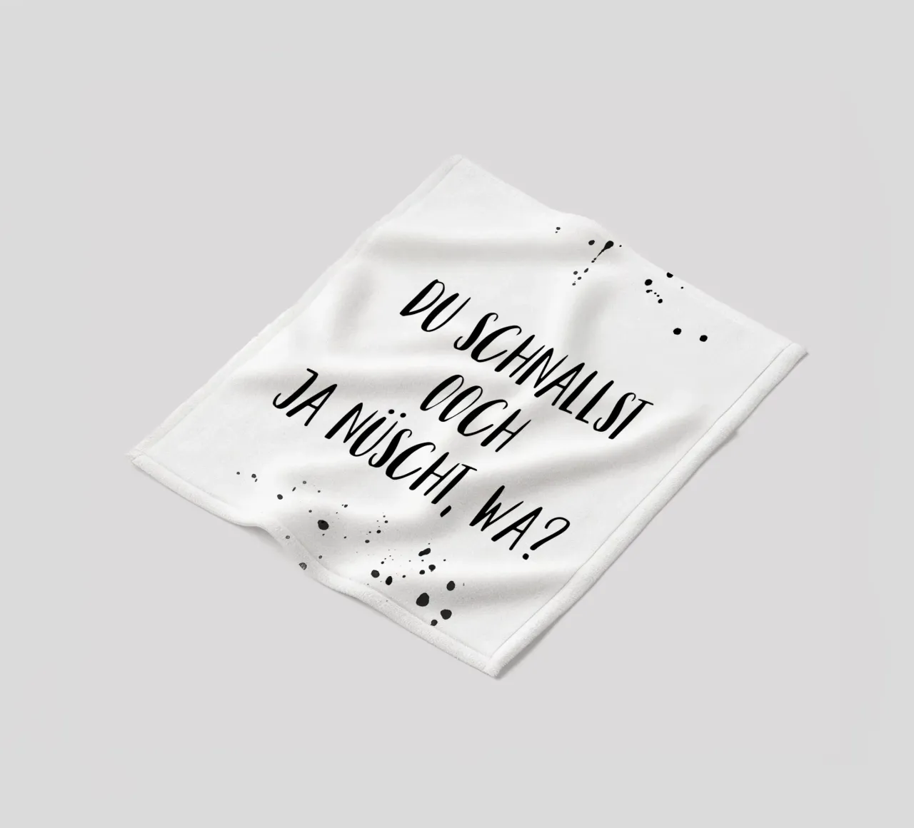 Berliner Schnauze DU SCHNALLST OOCH JA NÜSCHT, WA? fleece blanket by Melanie Viola