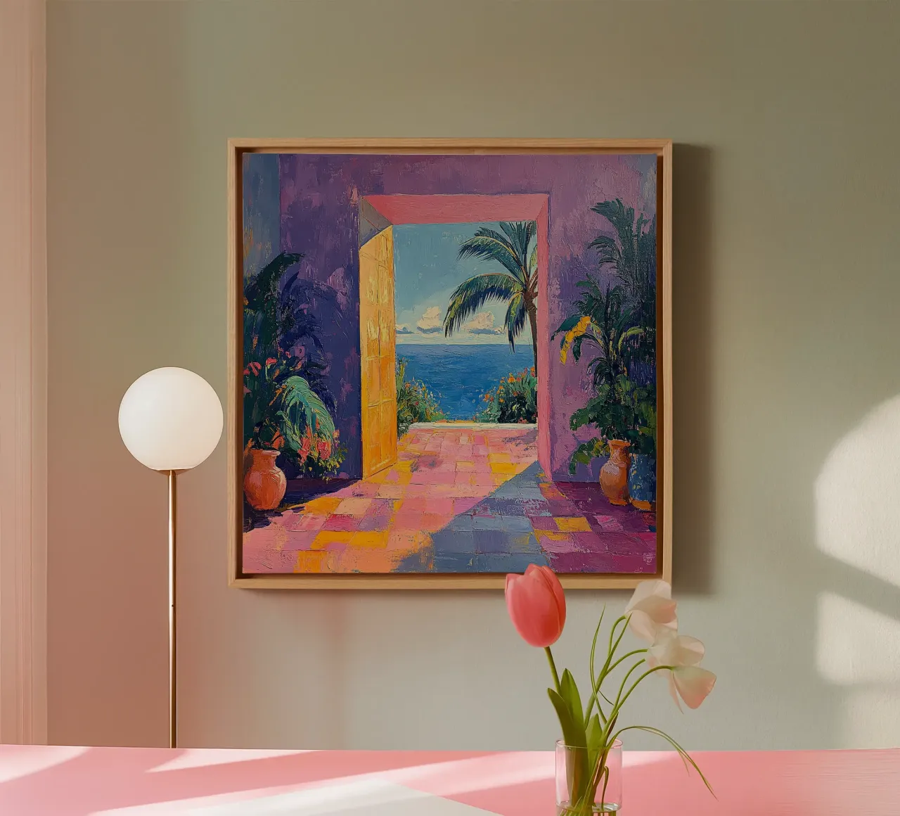 Matisse ispira "Visioni illuminate dal sole tela con Cornice a cassetta da Nikis Art Studio