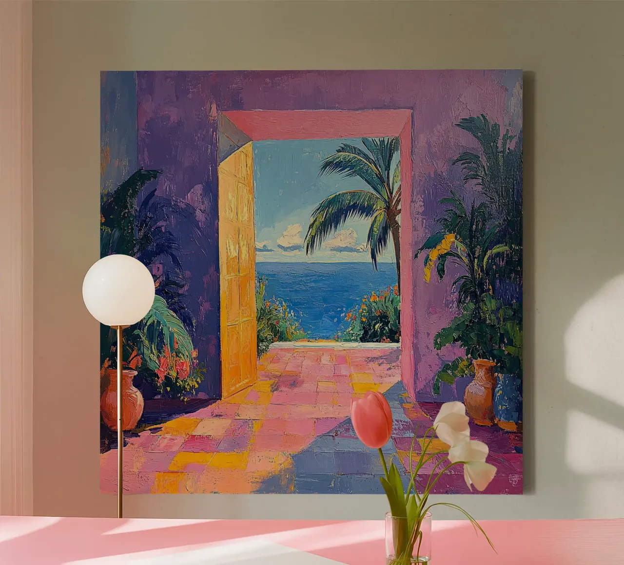 Matisse ispira "Visioni illuminate dal sole tela con Cornice a cassetta da Nikis Art Studio