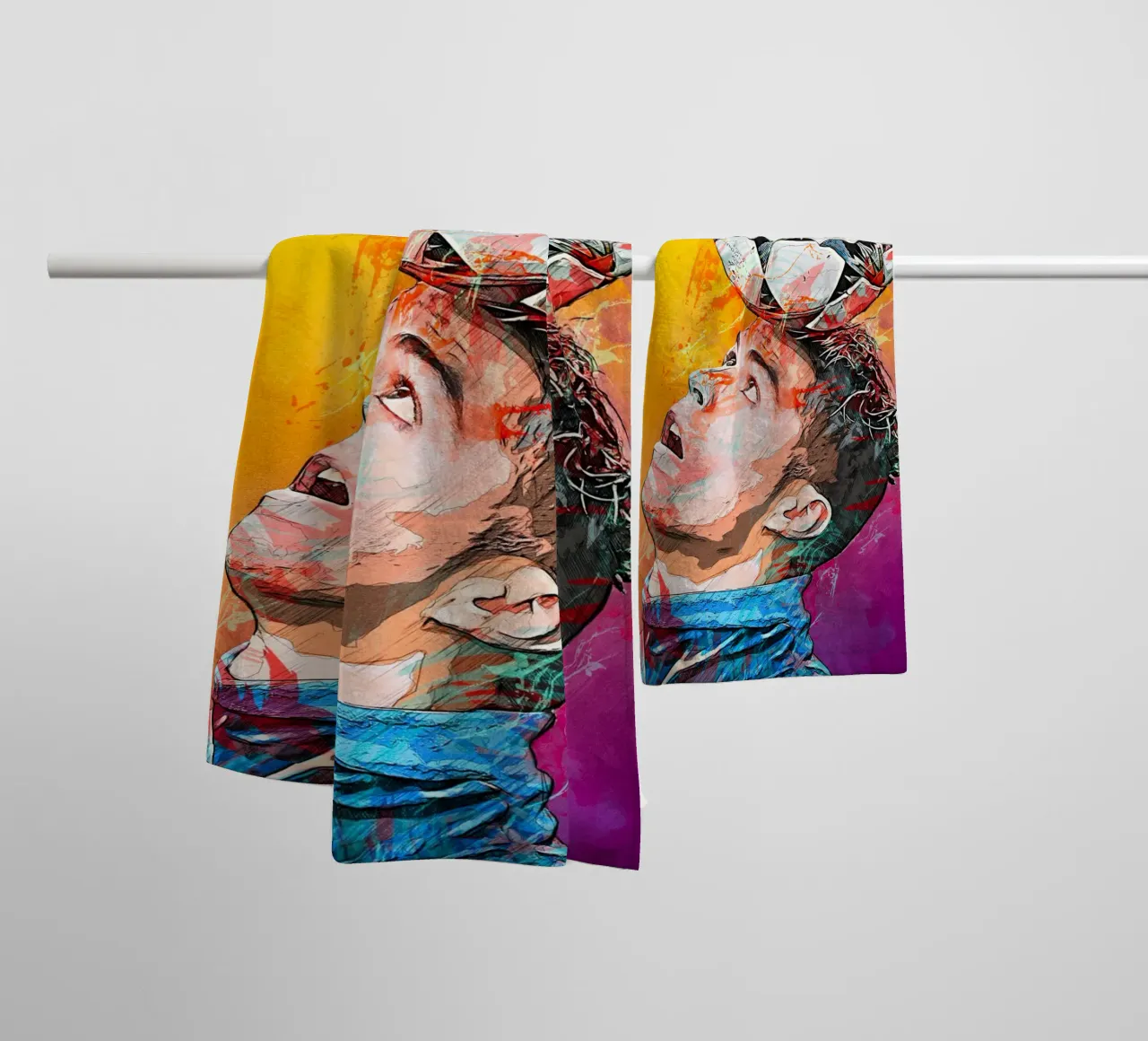 Cristiano Ronaldo 1 towel by tenten