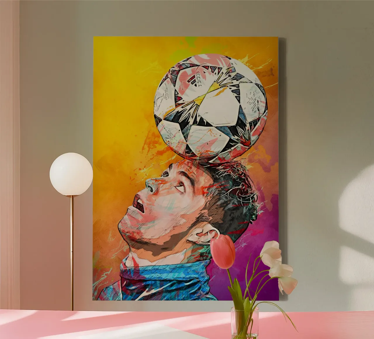 Cristiano Ronaldo 1 tela con Cornice a cassetta da tenten